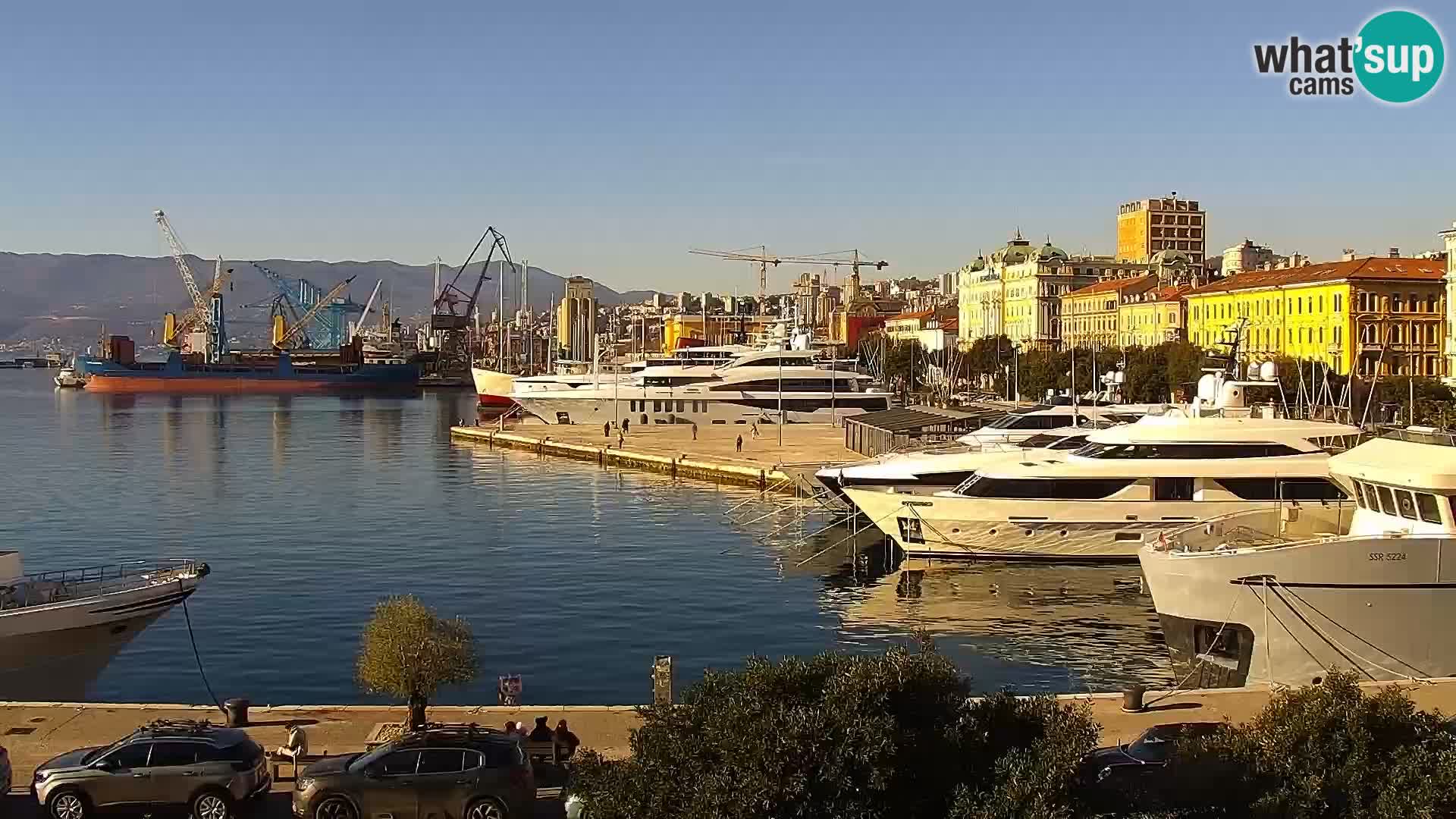 La Riva et Marina à Rijeka – Live Webcam Croatie