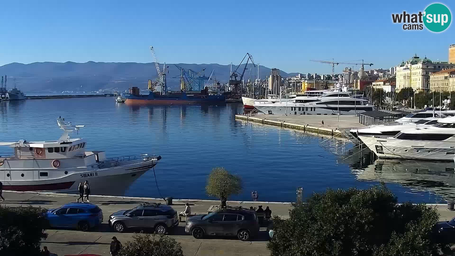 La Riva e la Marina a Rijeka (Fiume) – Live Webcam Croazia