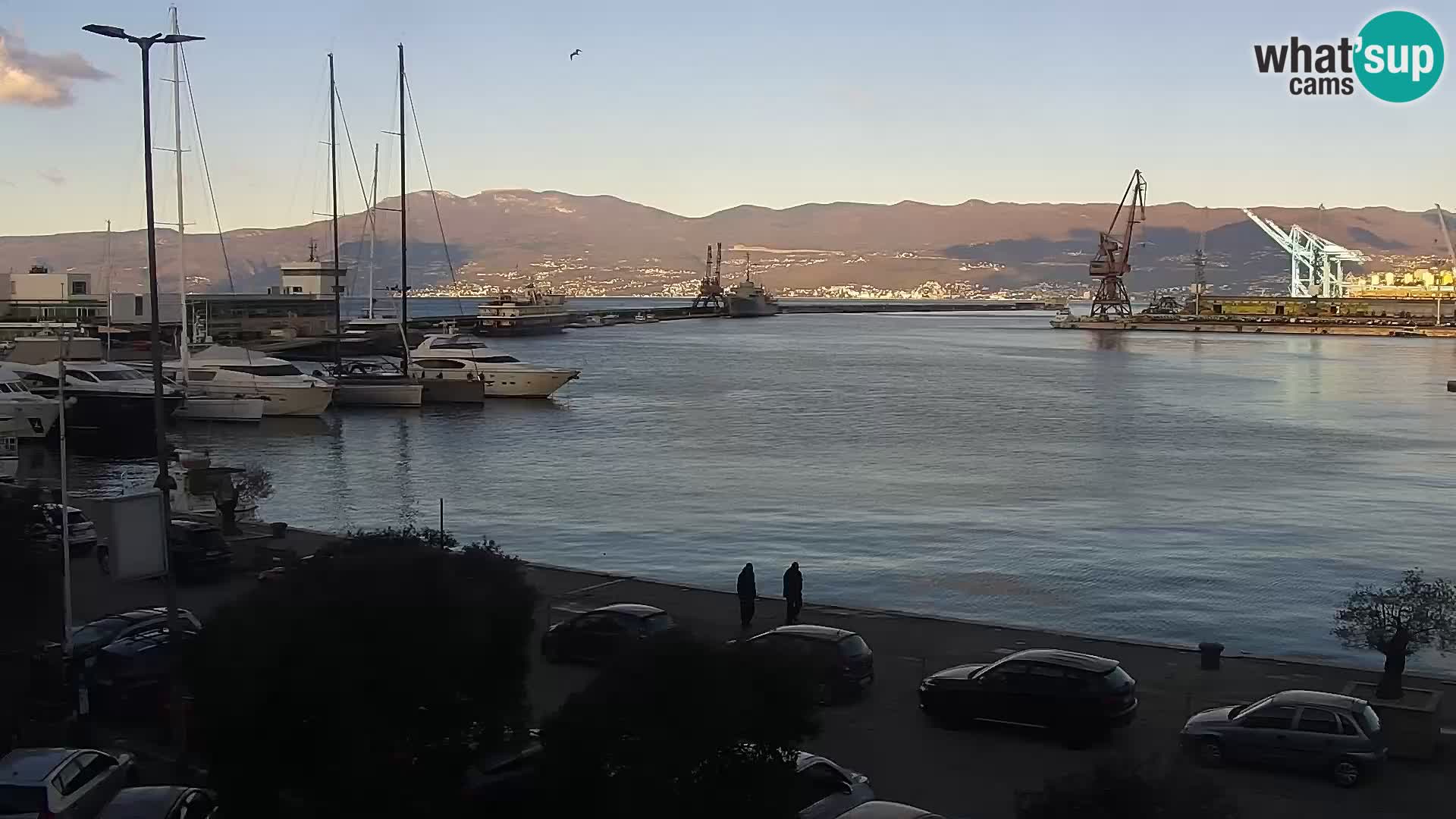 The Riva and Marina in Rijeka  – Live Webcam Croatia