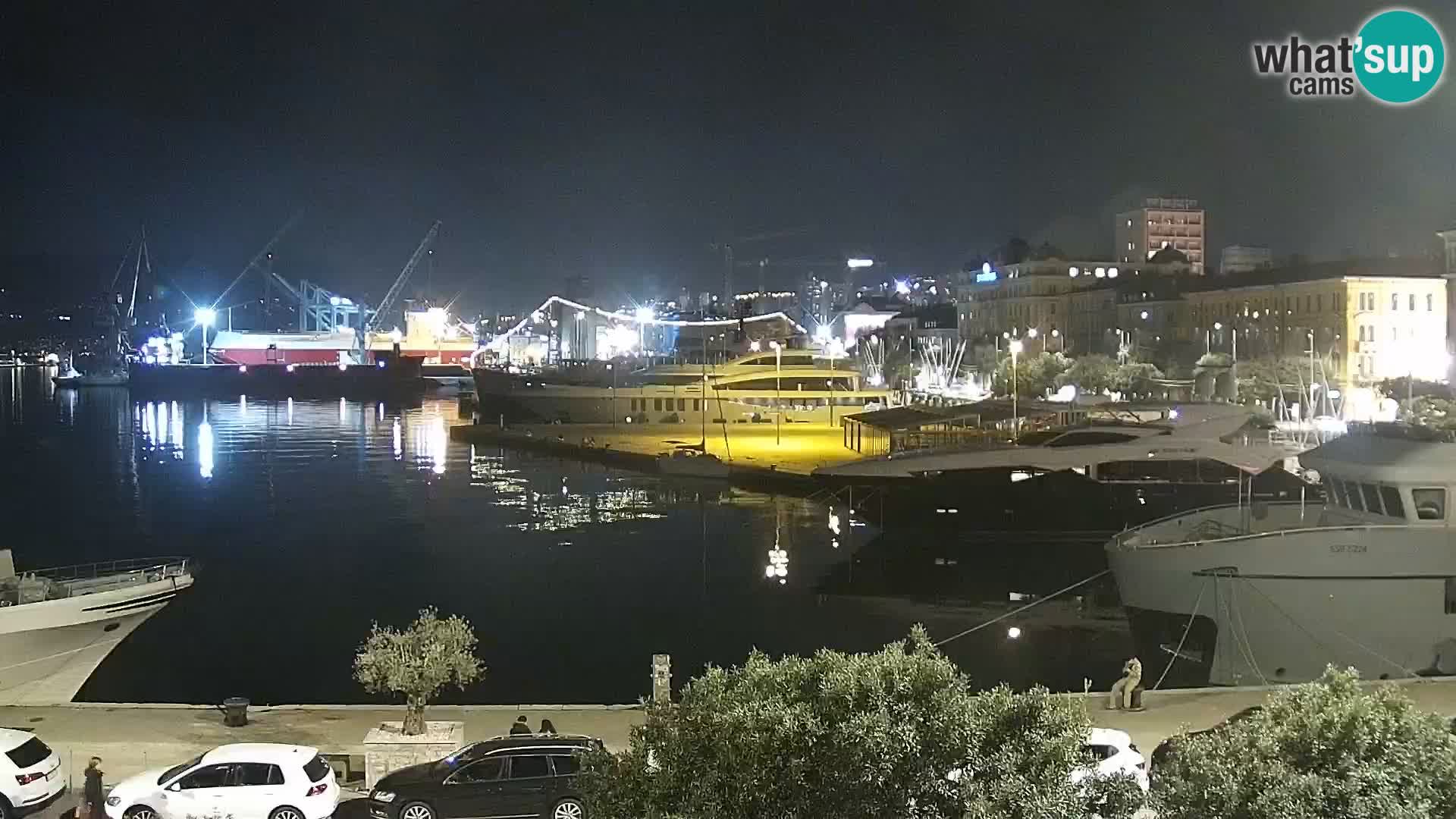 The Riva and Marina in Rijeka  – Live Webcam Croatia