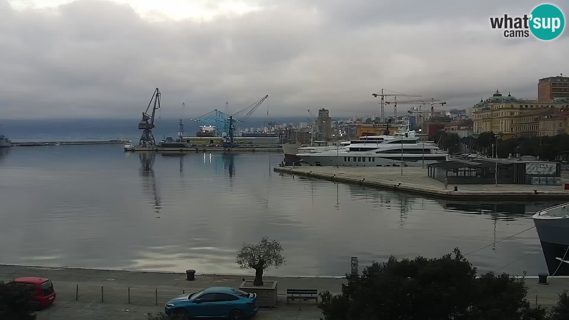 La Riva et Marina à Rijeka – Live Webcam Croatie