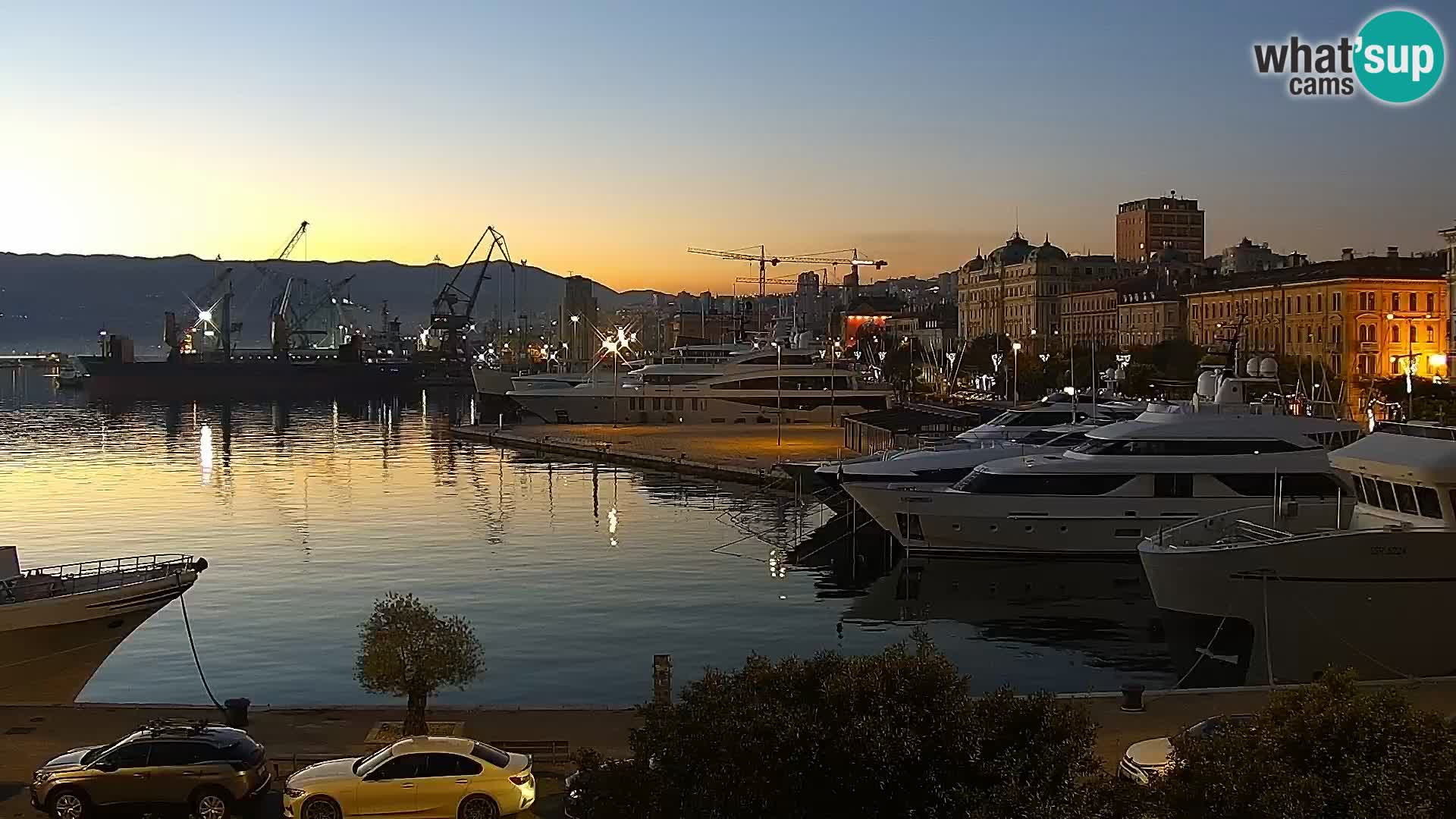 La Riva et Marina à Rijeka – Live Webcam Croatie