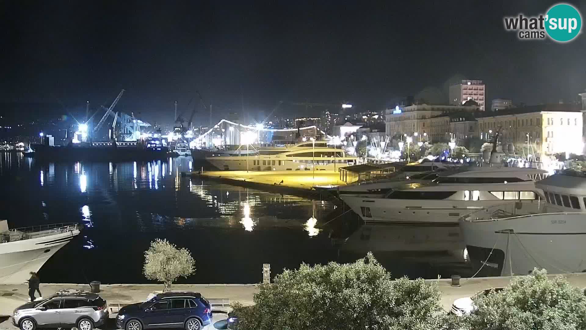 La Riva y Marina en Rijeka – Webcam en vivo Croacia
