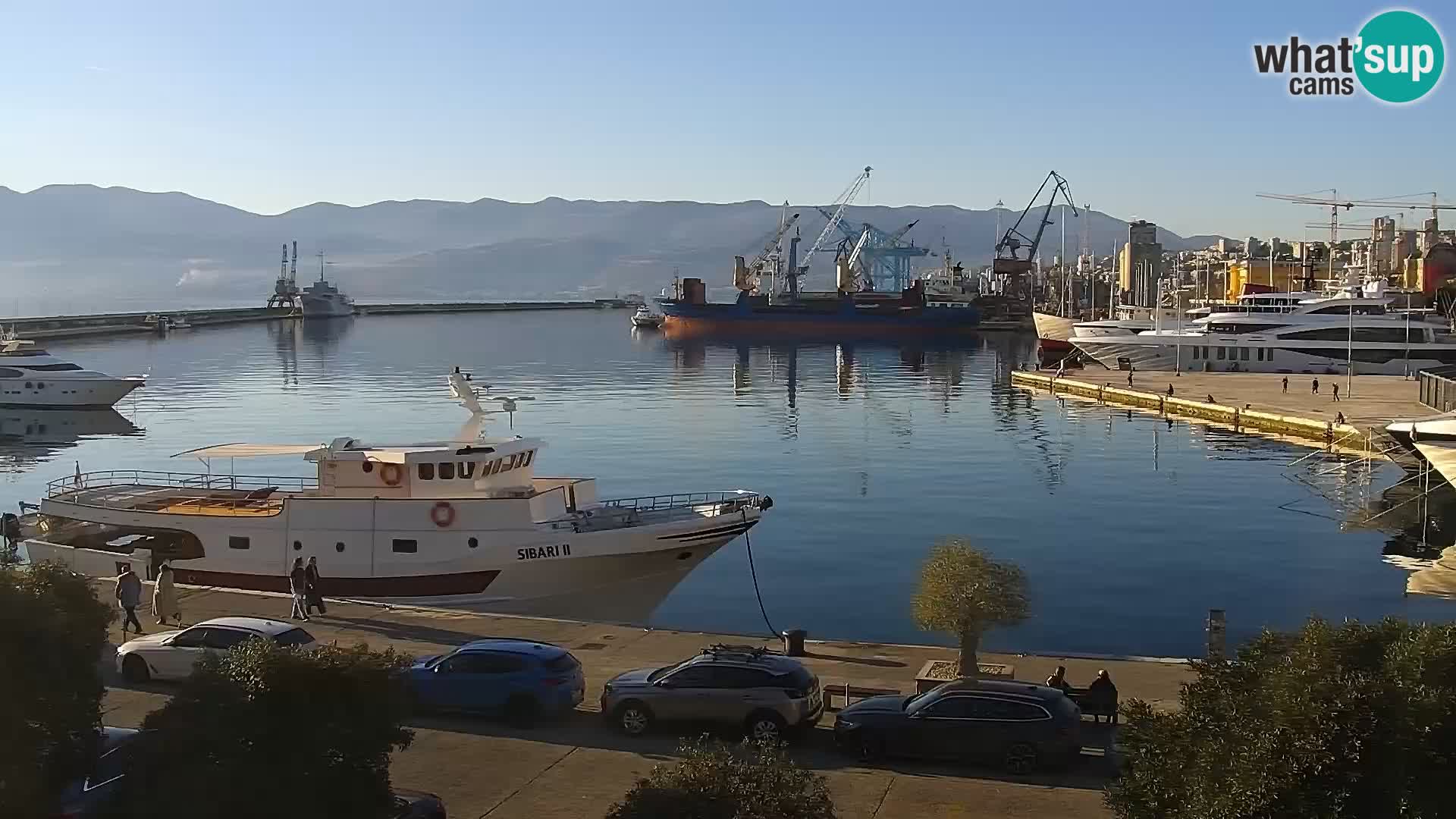 The Riva and Marina in Rijeka – Live Webcam Croatia