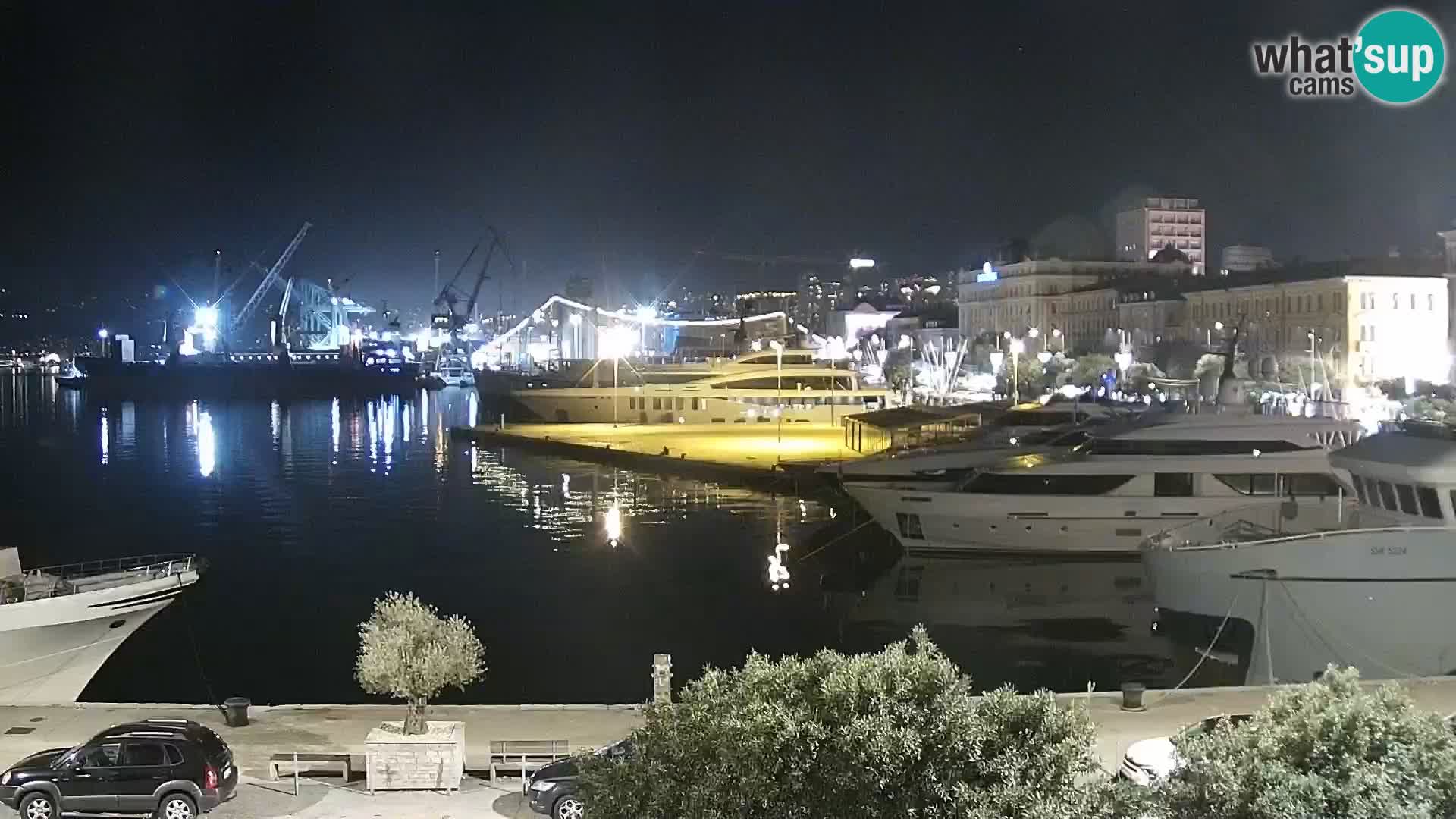 The Riva and Marina in Rijeka  – Live Webcam Croatia
