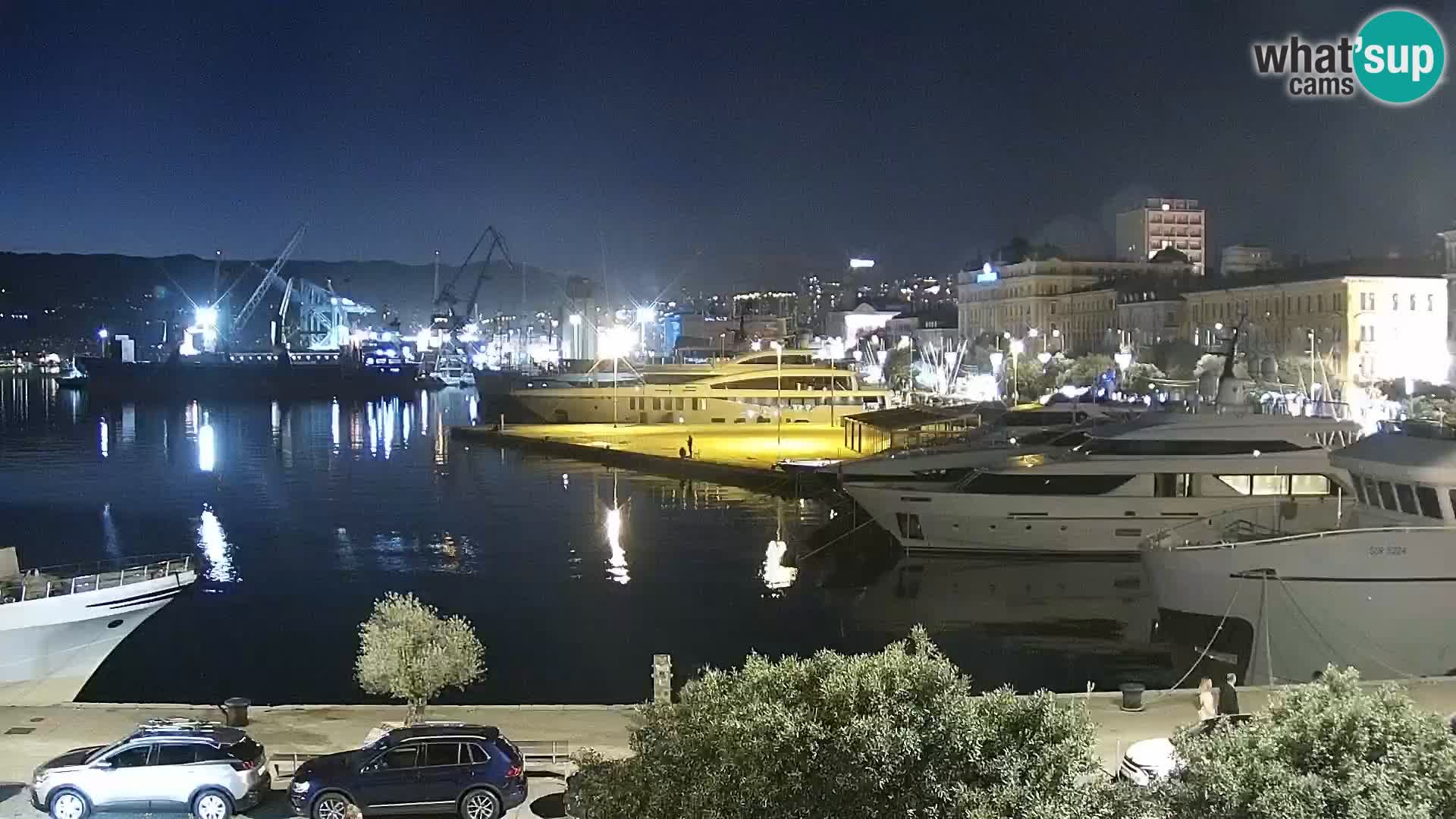 The Riva and Marina in Rijeka – Live Webcam Croatia