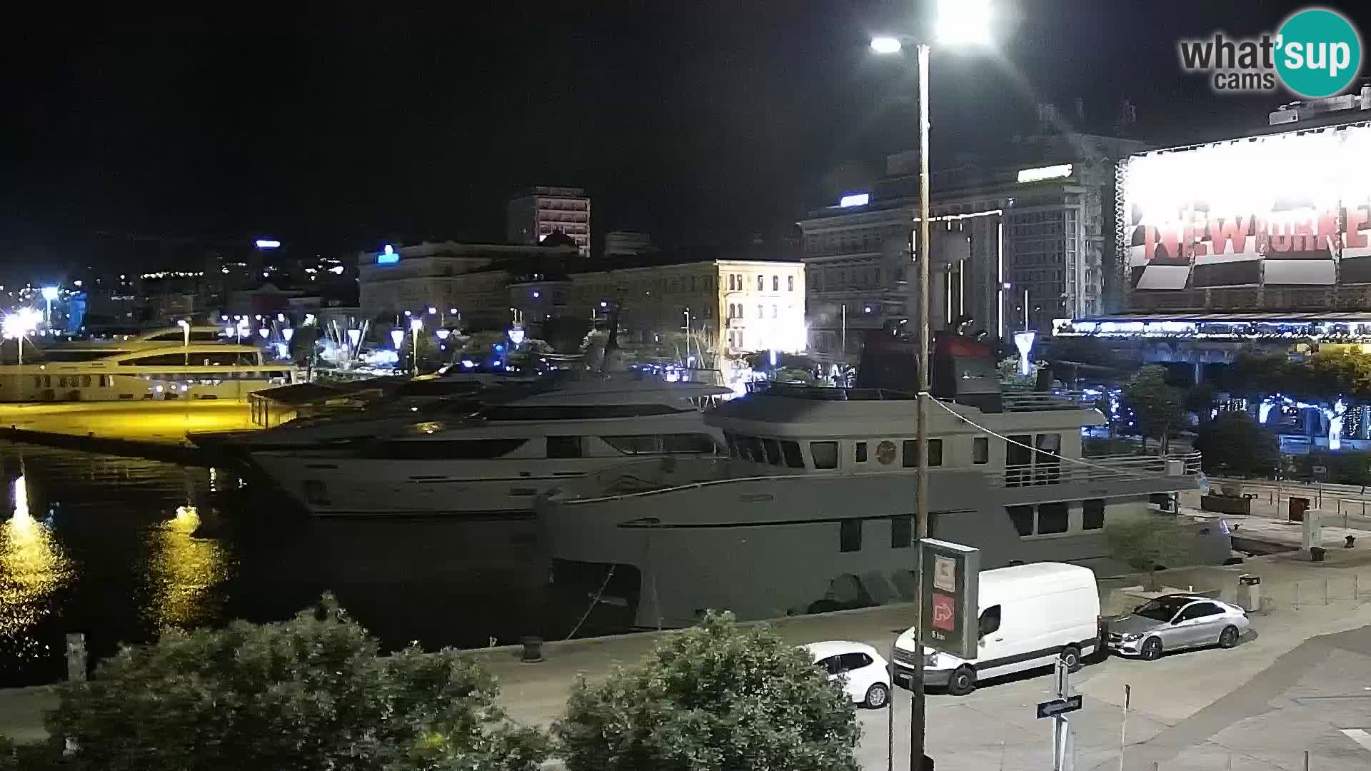 The Riva and Marina in Rijeka  – Live Webcam Croatia