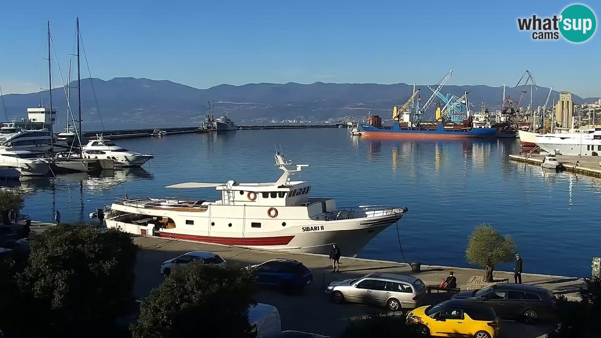 La Riva y Marina en Rijeka – Webcam en vivo Croacia