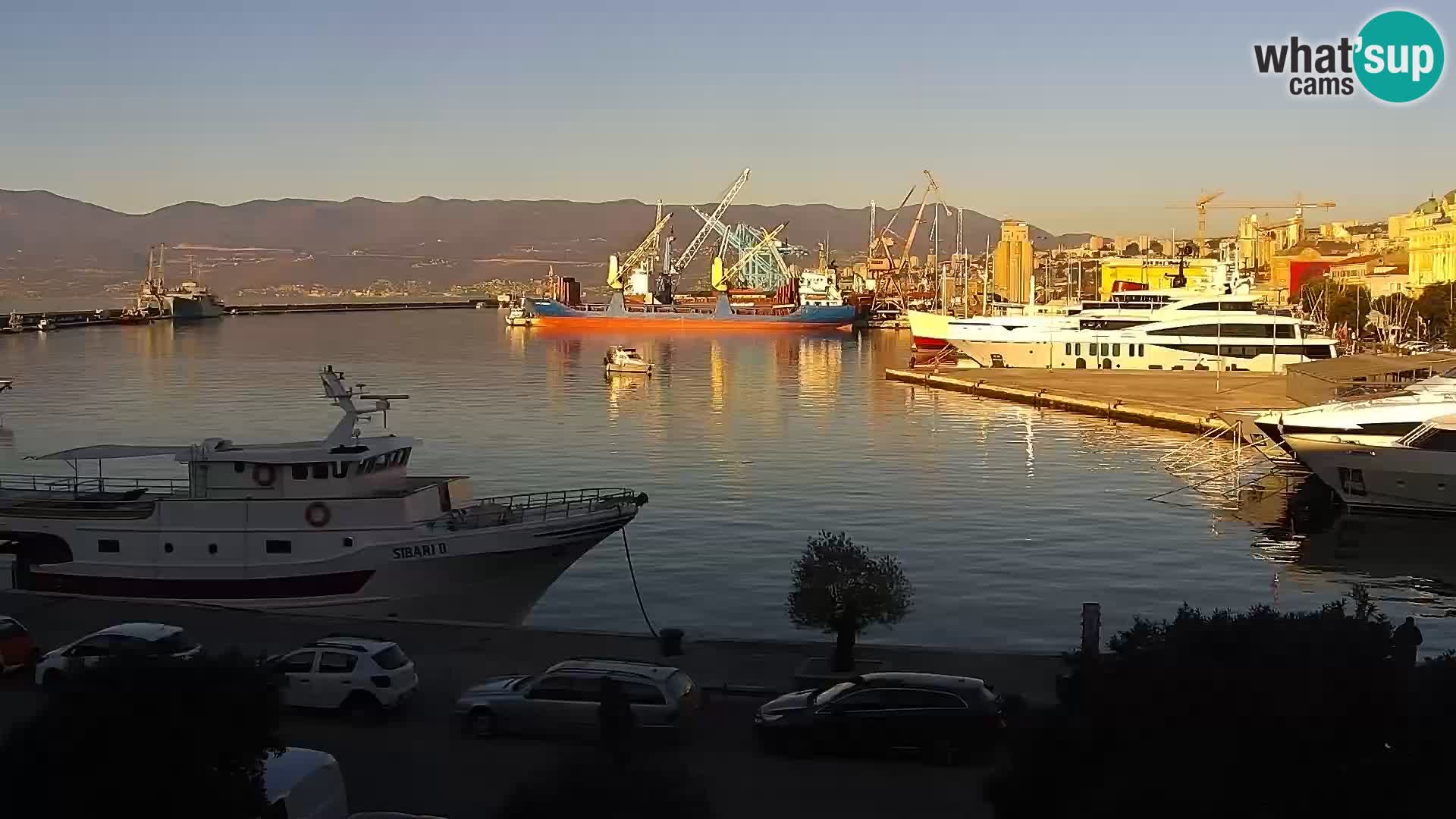 The Riva and Marina in Rijeka  – Live Webcam Croatia