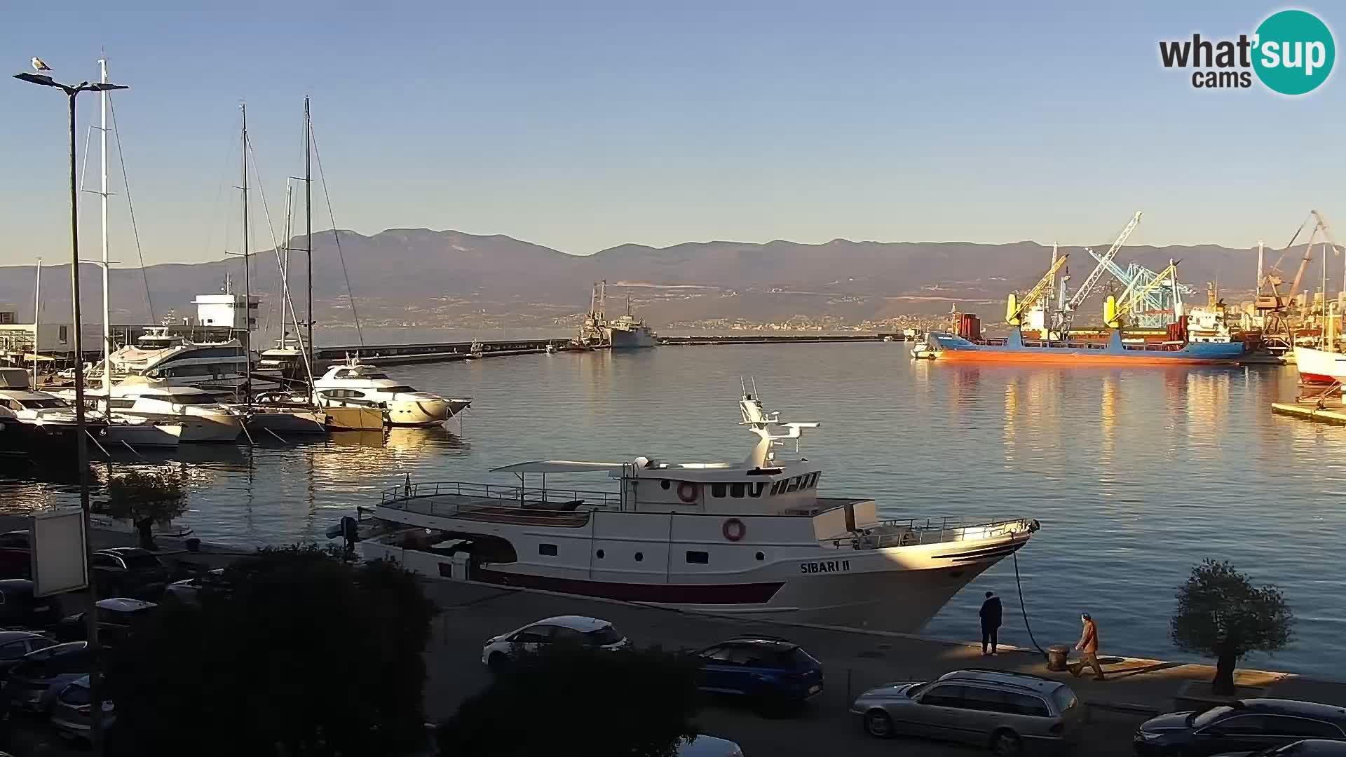 La Riva y Marina en Rijeka – Webcam en vivo Croacia