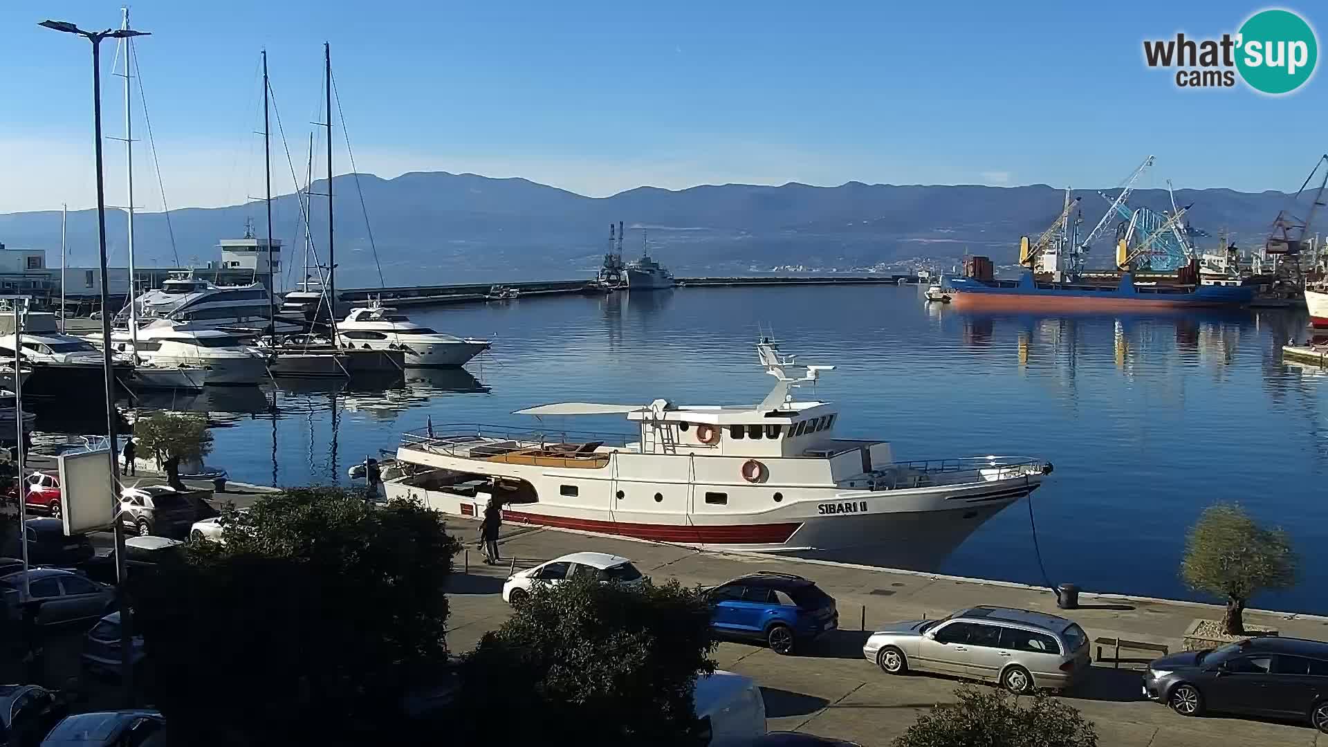 The Riva and Marina in Rijeka  – Live Webcam Croatia