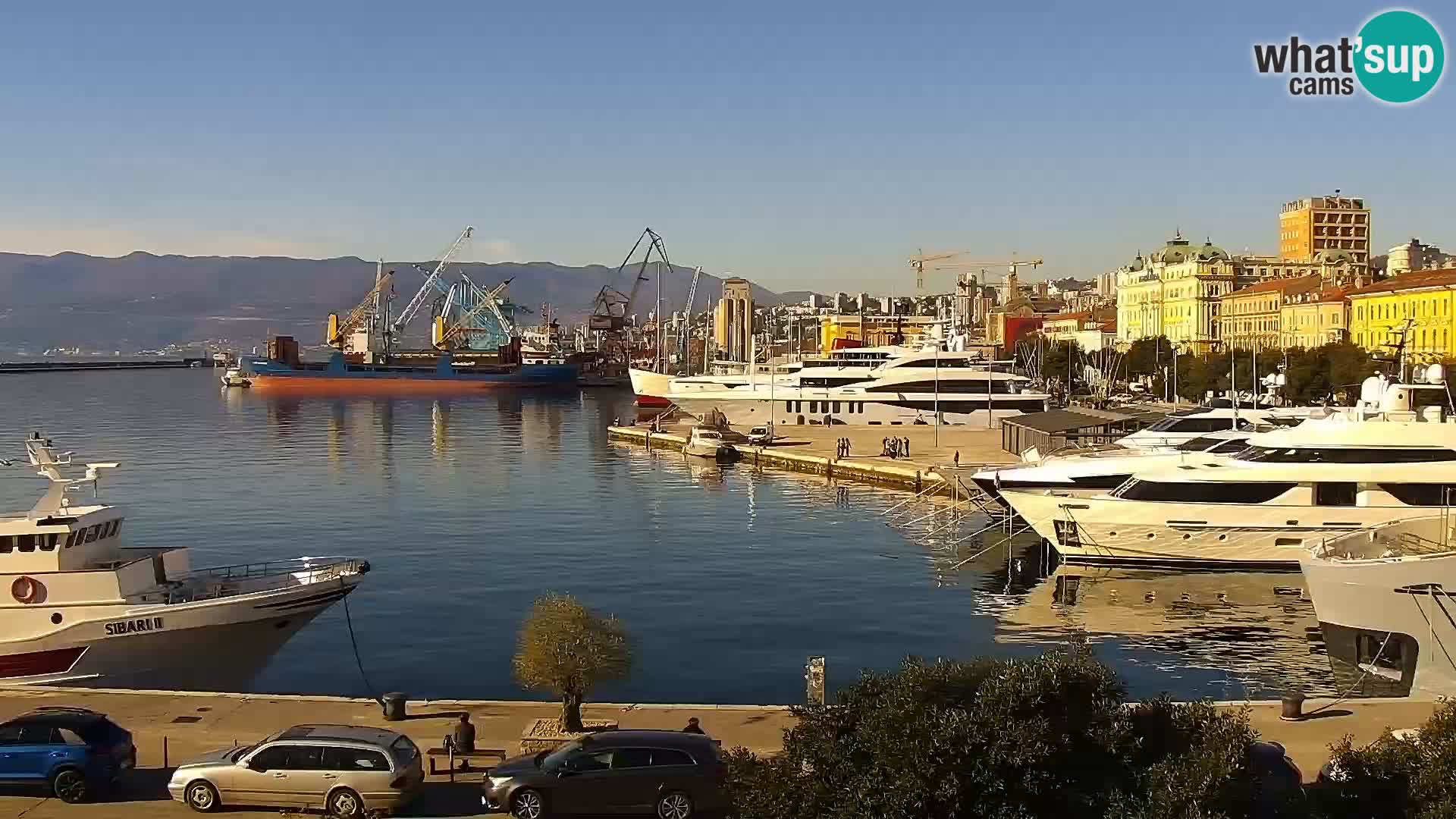 The Riva and Marina in Rijeka  – Live Webcam Croatia