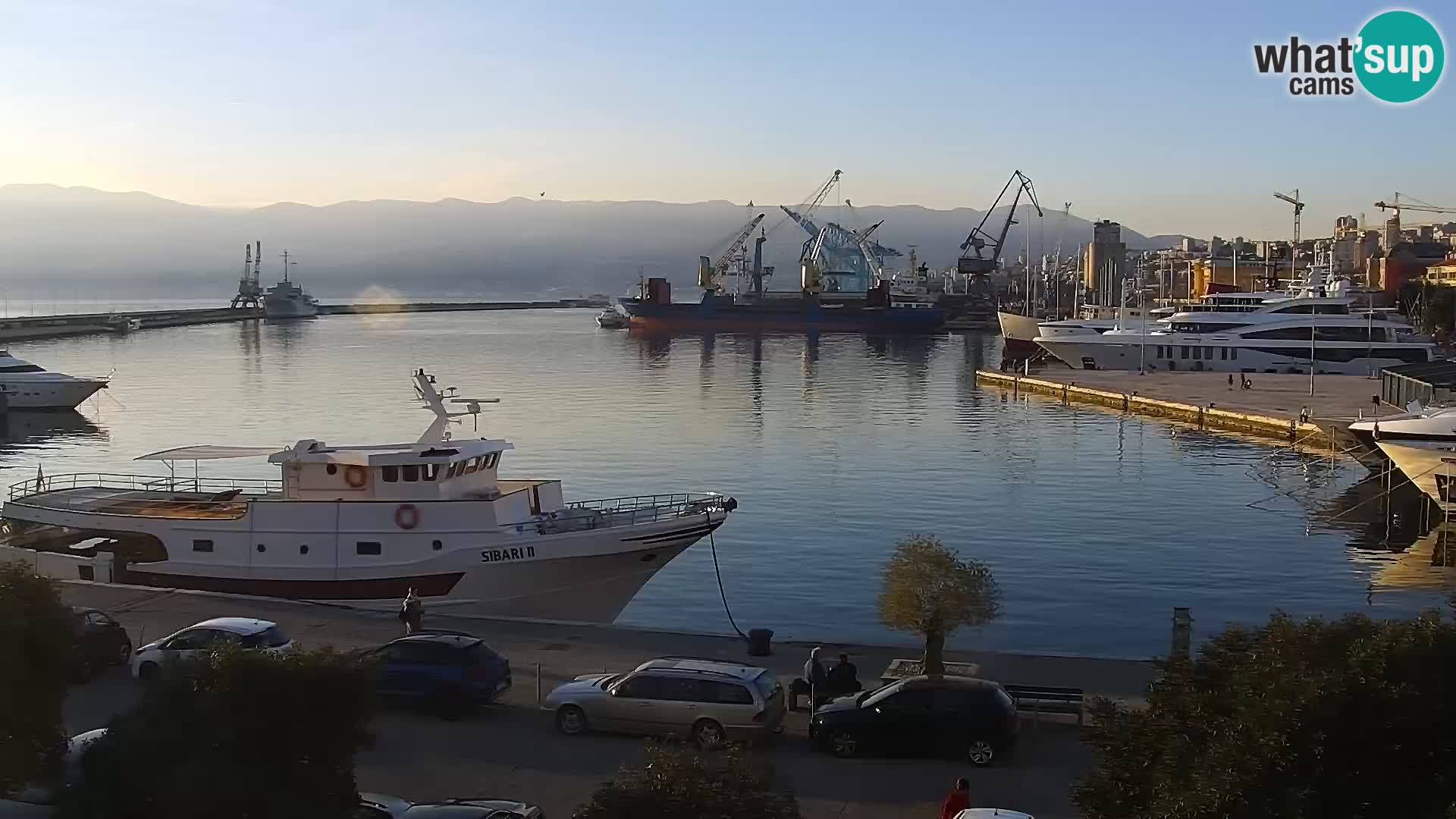 La Riva et Marina à Rijeka – Live Webcam Croatie