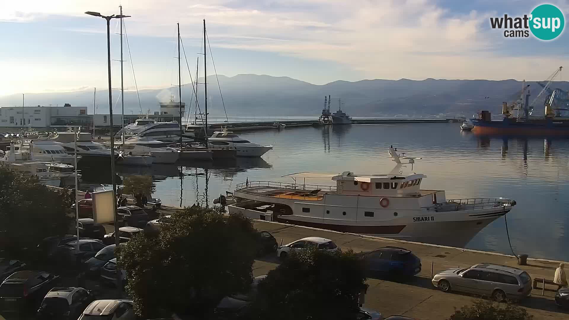 The Riva and Marina in Rijeka  – Live Webcam Croatia