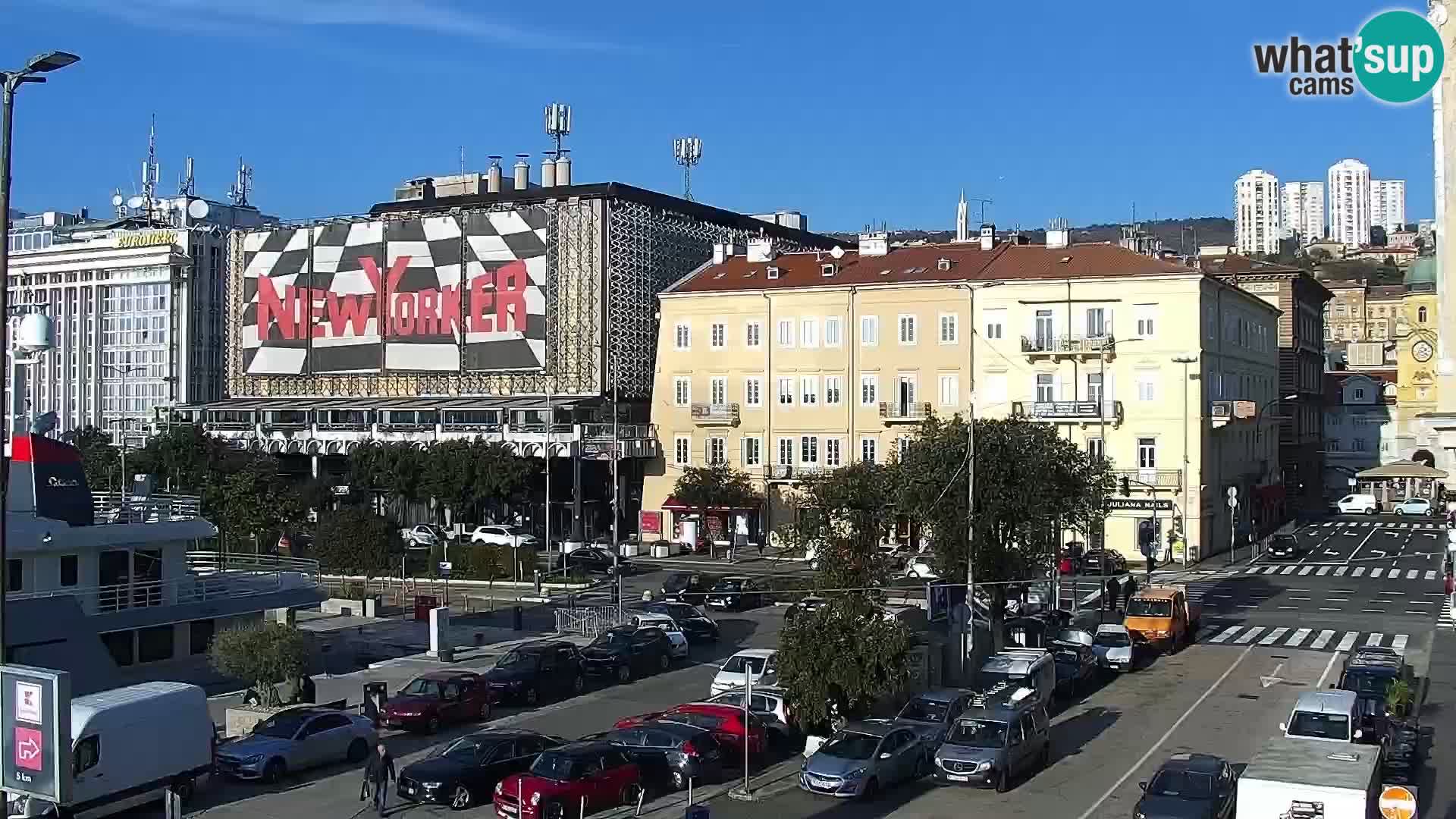 Die Riva und Marina in Rijeka – Live Webcam Kroatien