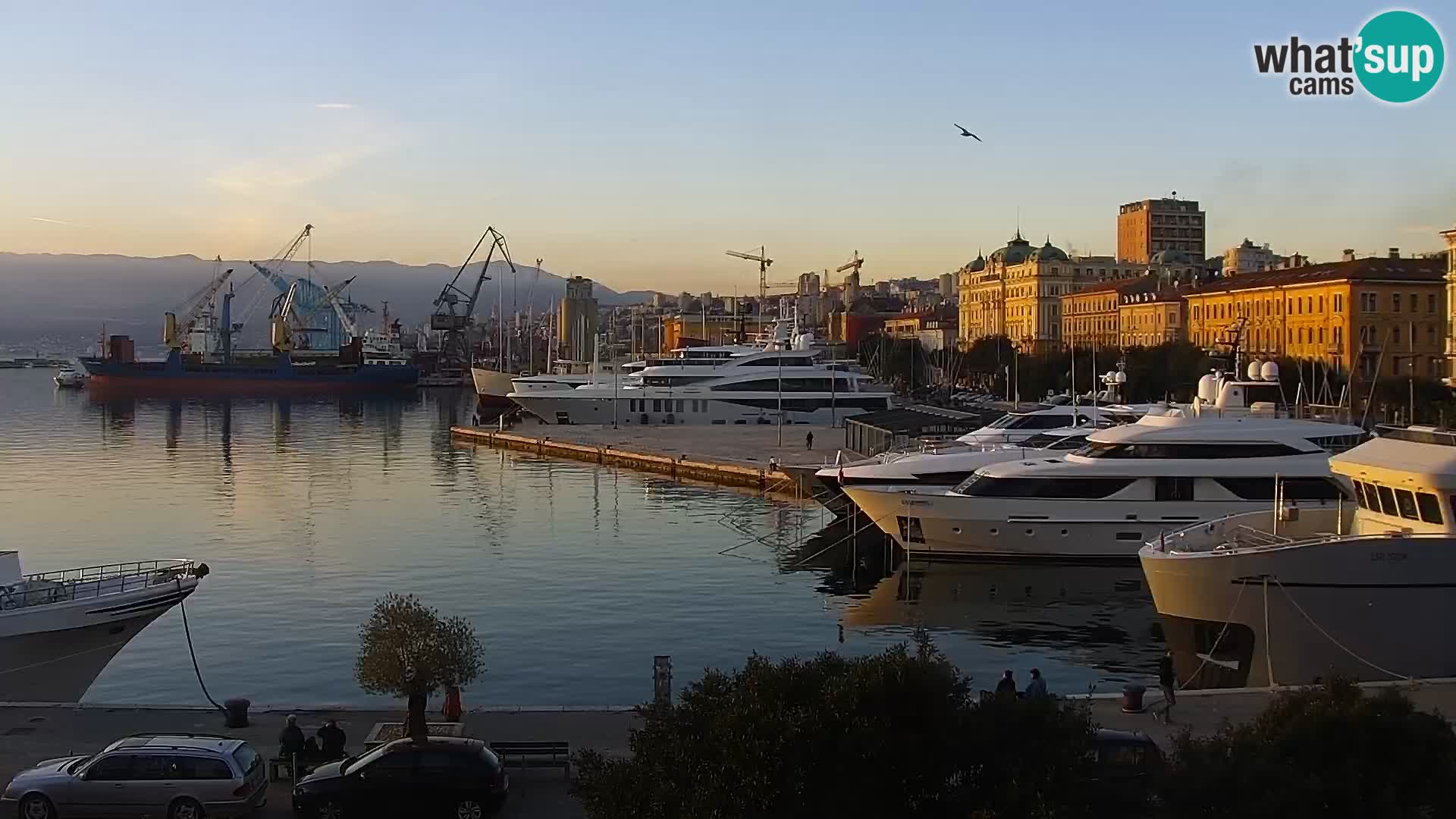 The Riva and Marina in Rijeka  – Live Webcam Croatia