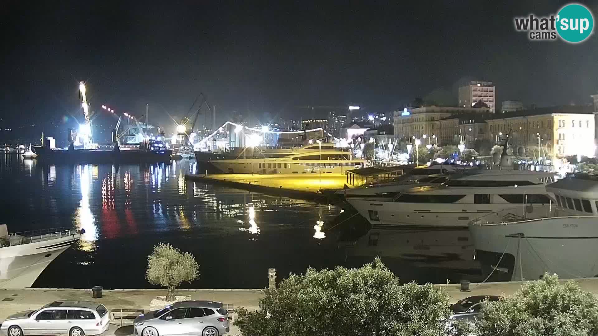 Die Riva und Marina in Rijeka – Live Webcam Kroatien