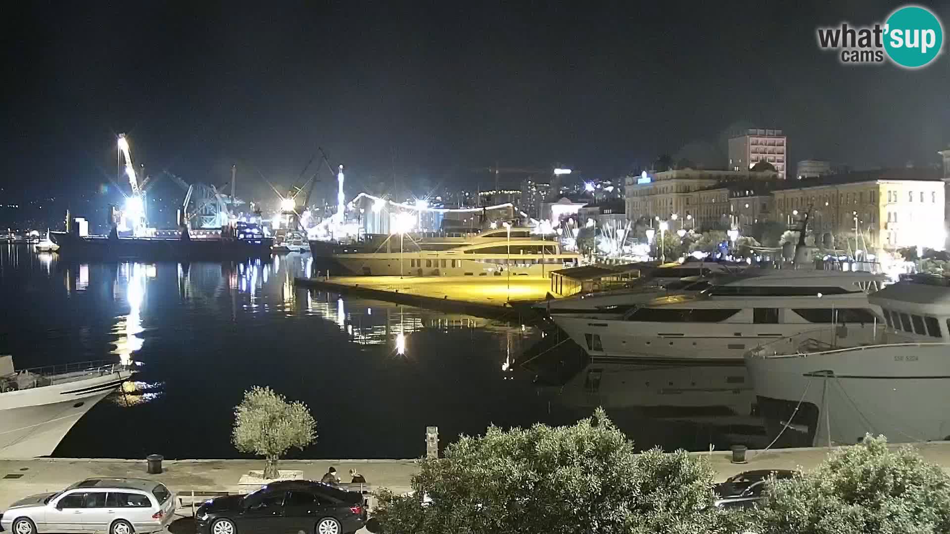 Die Riva und Marina in Rijeka – Live Webcam Kroatien