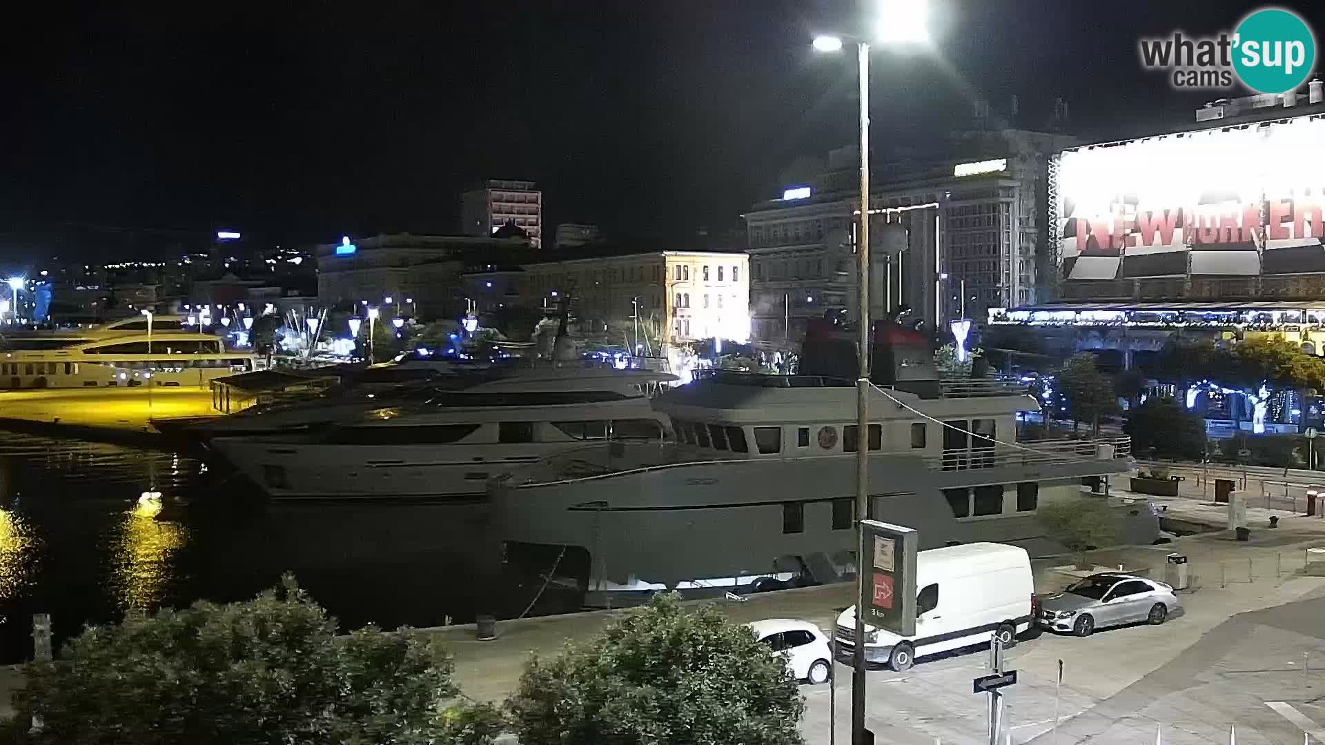 The Riva and Marina in Rijeka  – Live Webcam Croatia
