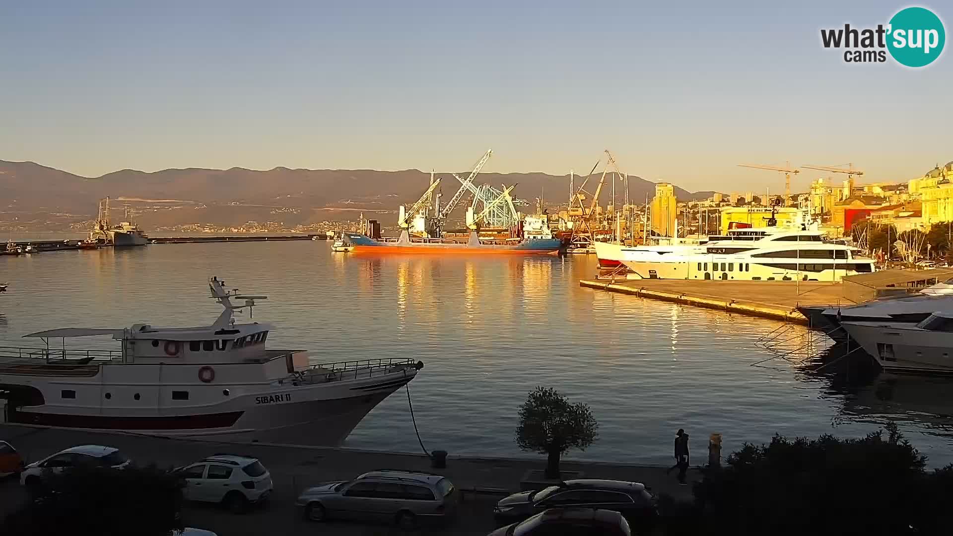 La Riva e la Marina a Rijeka (Fiume) – Live Webcam Croazia