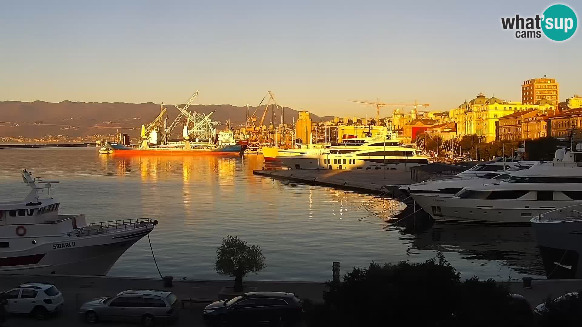 Riva i Marina u Rijeci – Web kamera uživo u Hrvatskoj