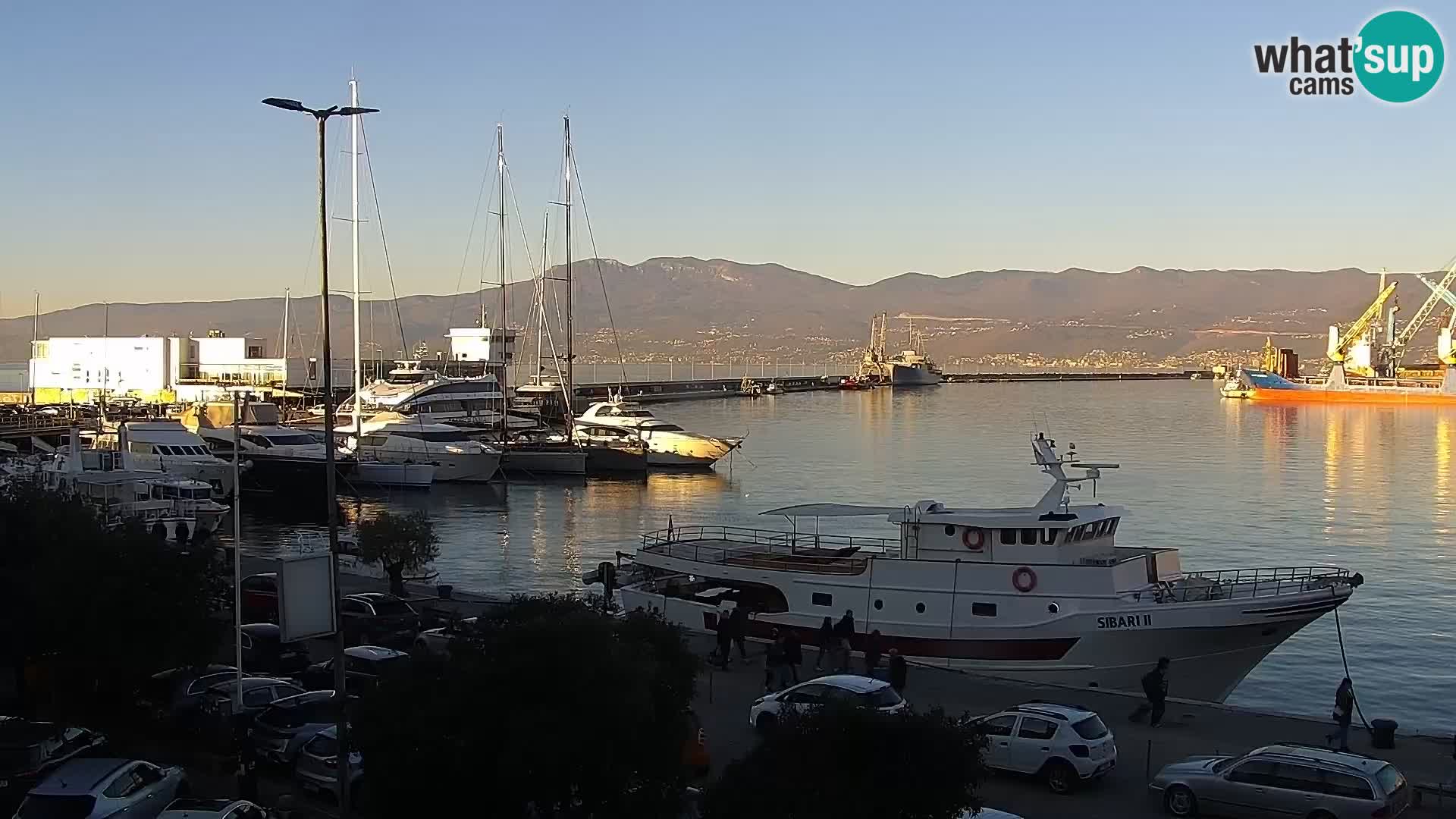 La Riva et Marina à Rijeka – Live Webcam Croatie