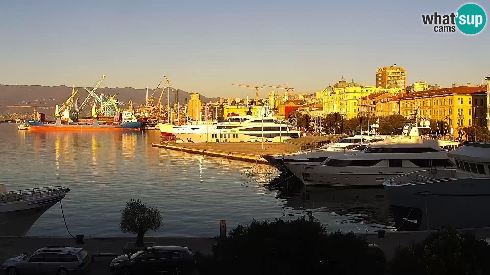 The Riva and Marina in Rijeka – Live Webcam Croatia