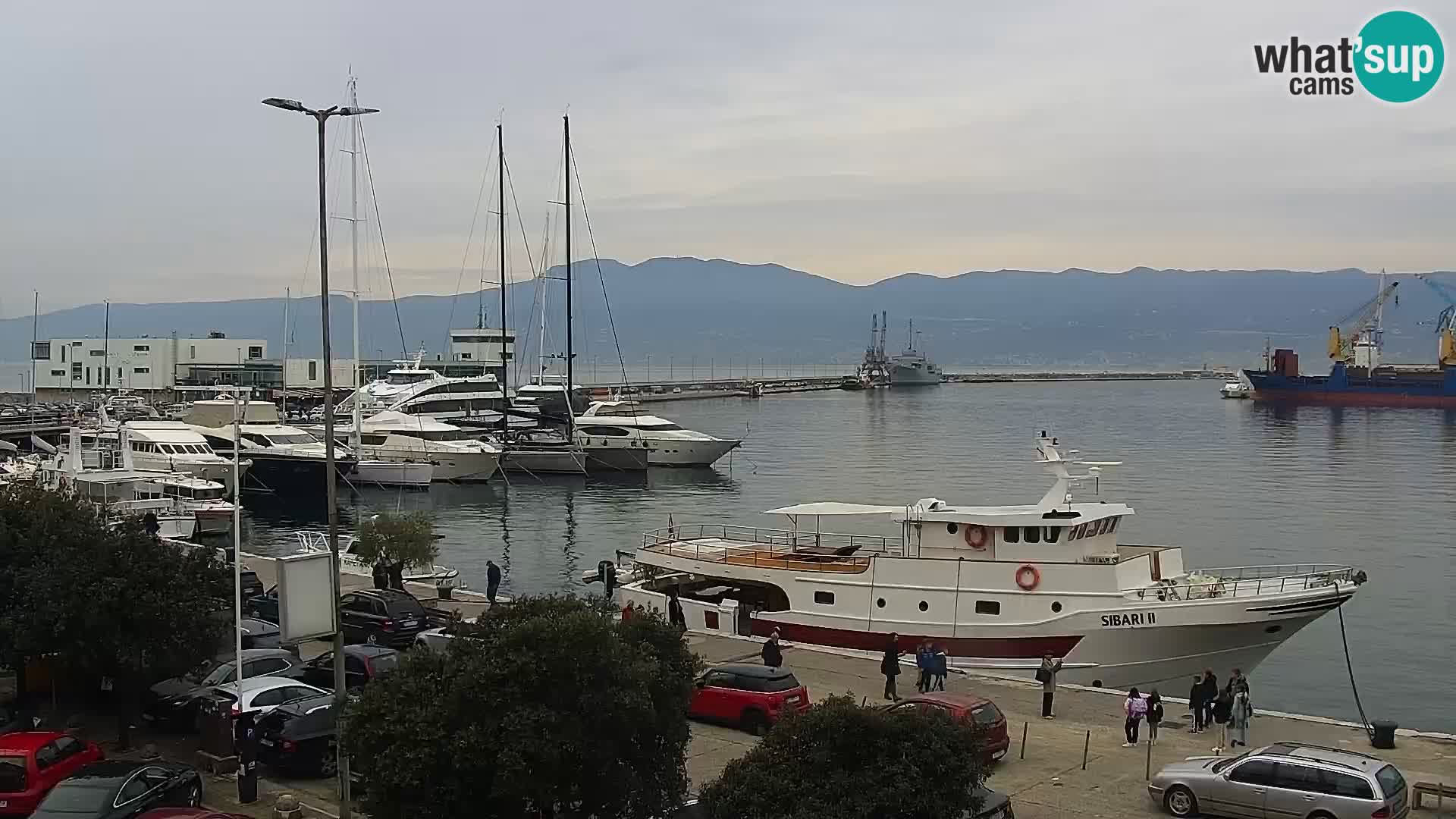 Die Riva und Marina in Rijeka – Live Webcam Kroatien