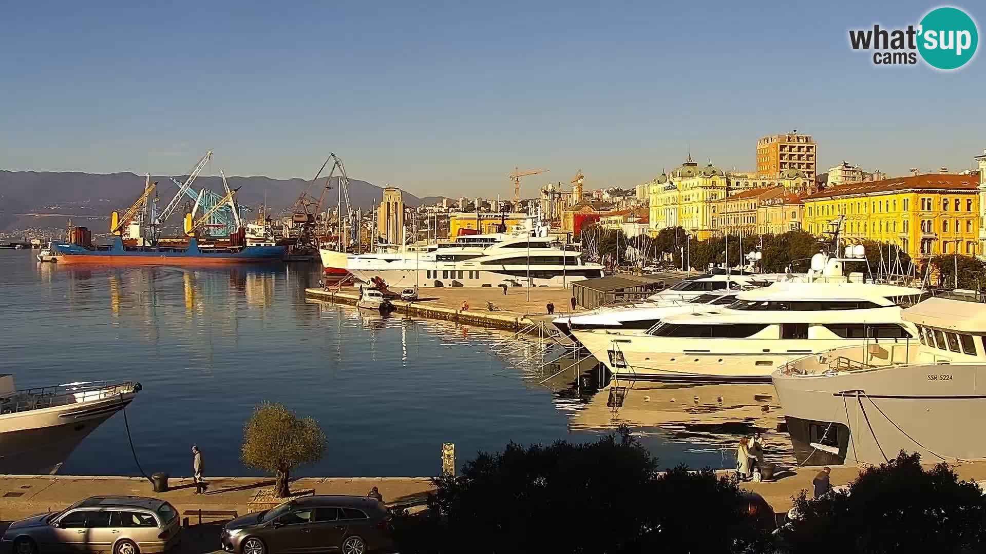 La Riva et Marina à Rijeka – Live Webcam Croatie