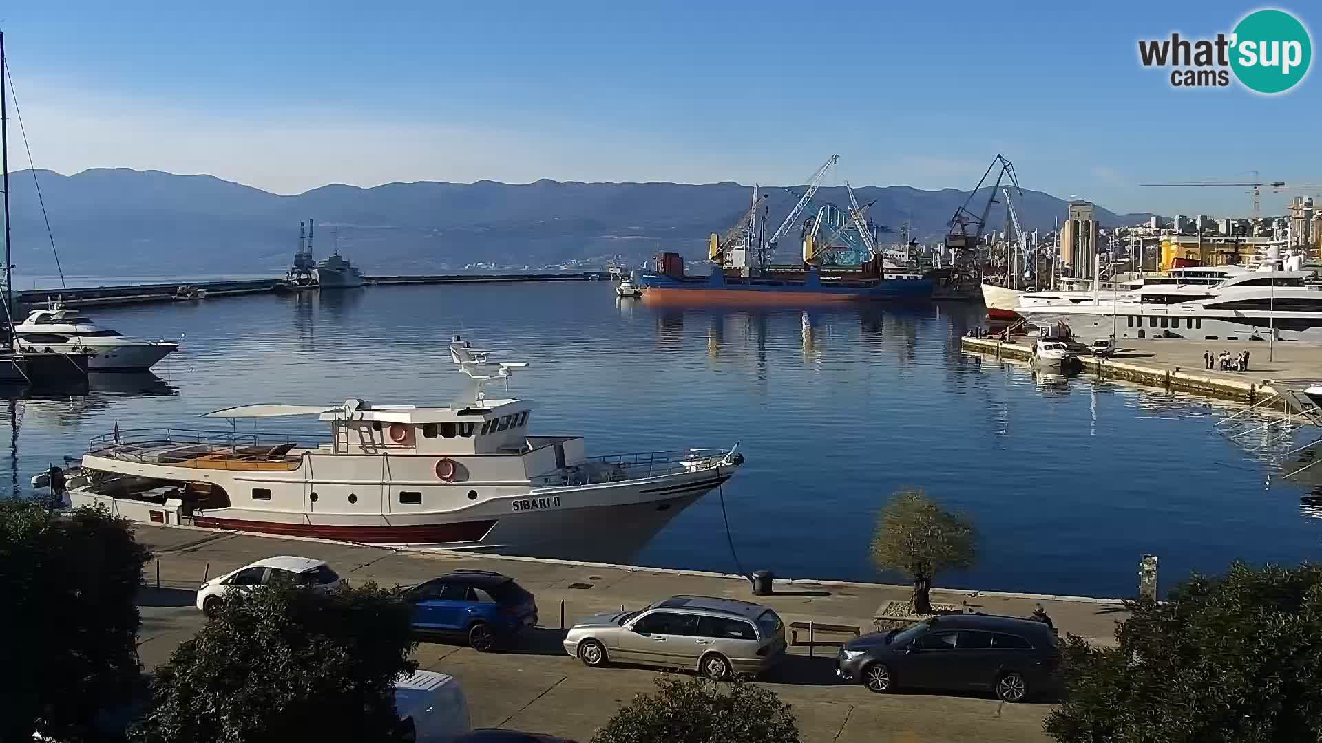Die Riva und Marina in Rijeka – Live Webcam Kroatien