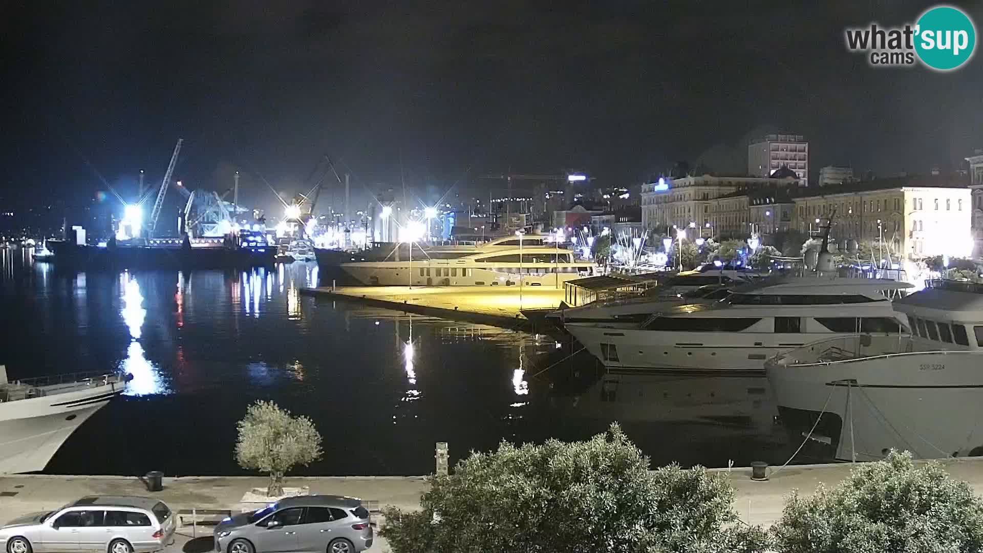 The Riva and Marina in Rijeka  – Live Webcam Croatia