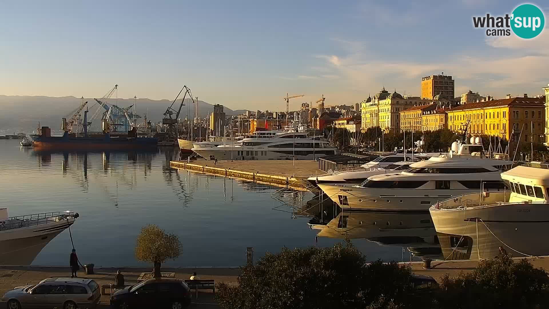 The Riva and Marina in Rijeka – Live Webcam Croatia