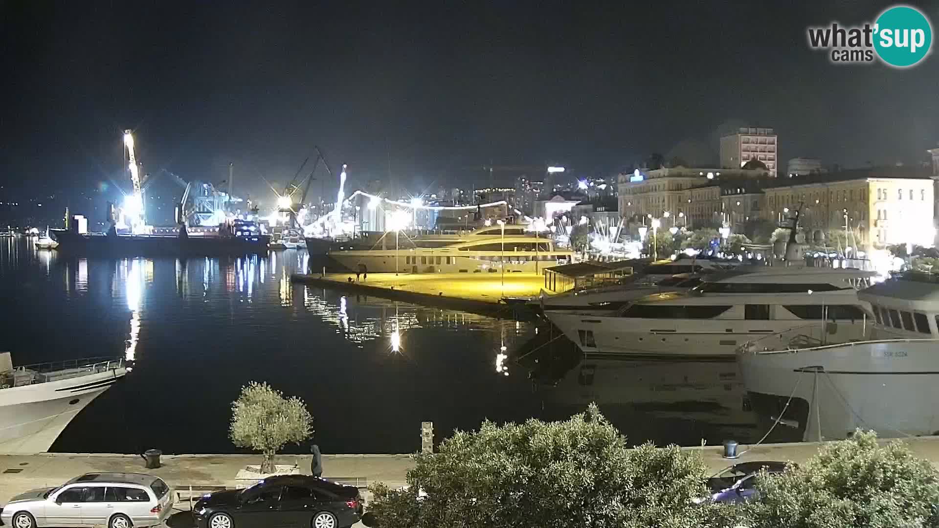 Die Riva und Marina in Rijeka – Live Webcam Kroatien