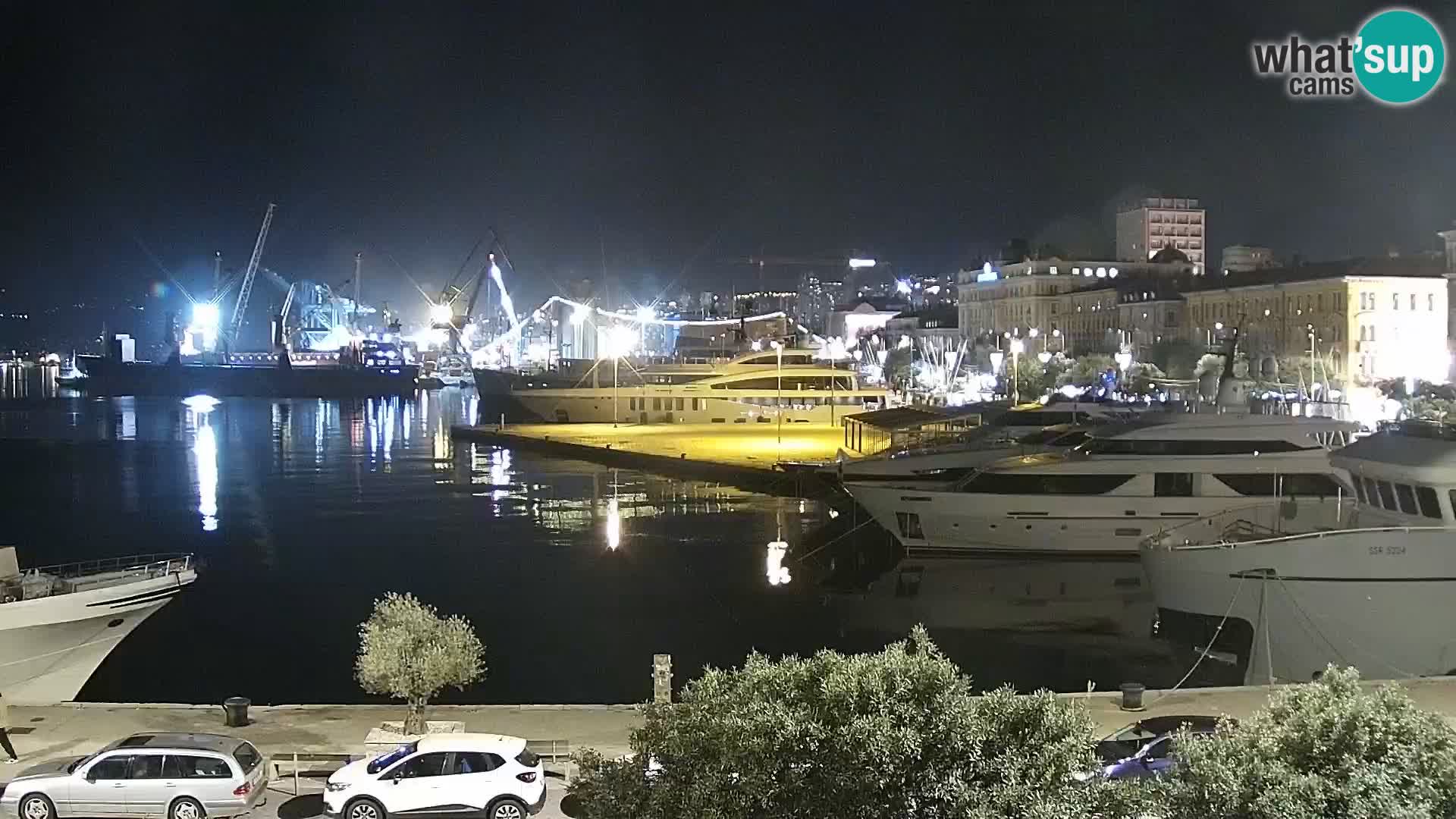 La Riva y Marina en Rijeka – Webcam en vivo Croacia