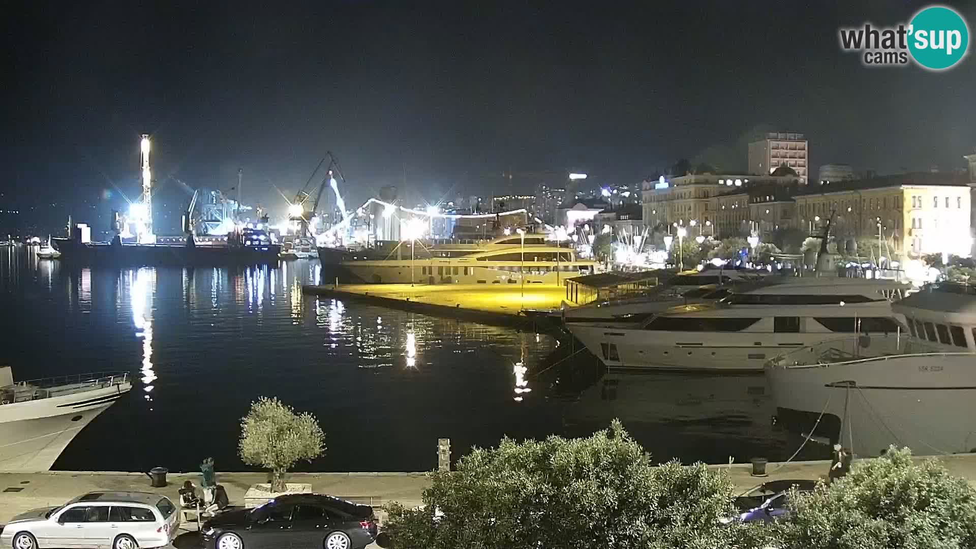 The Riva and Marina in Rijeka  – Live Webcam Croatia