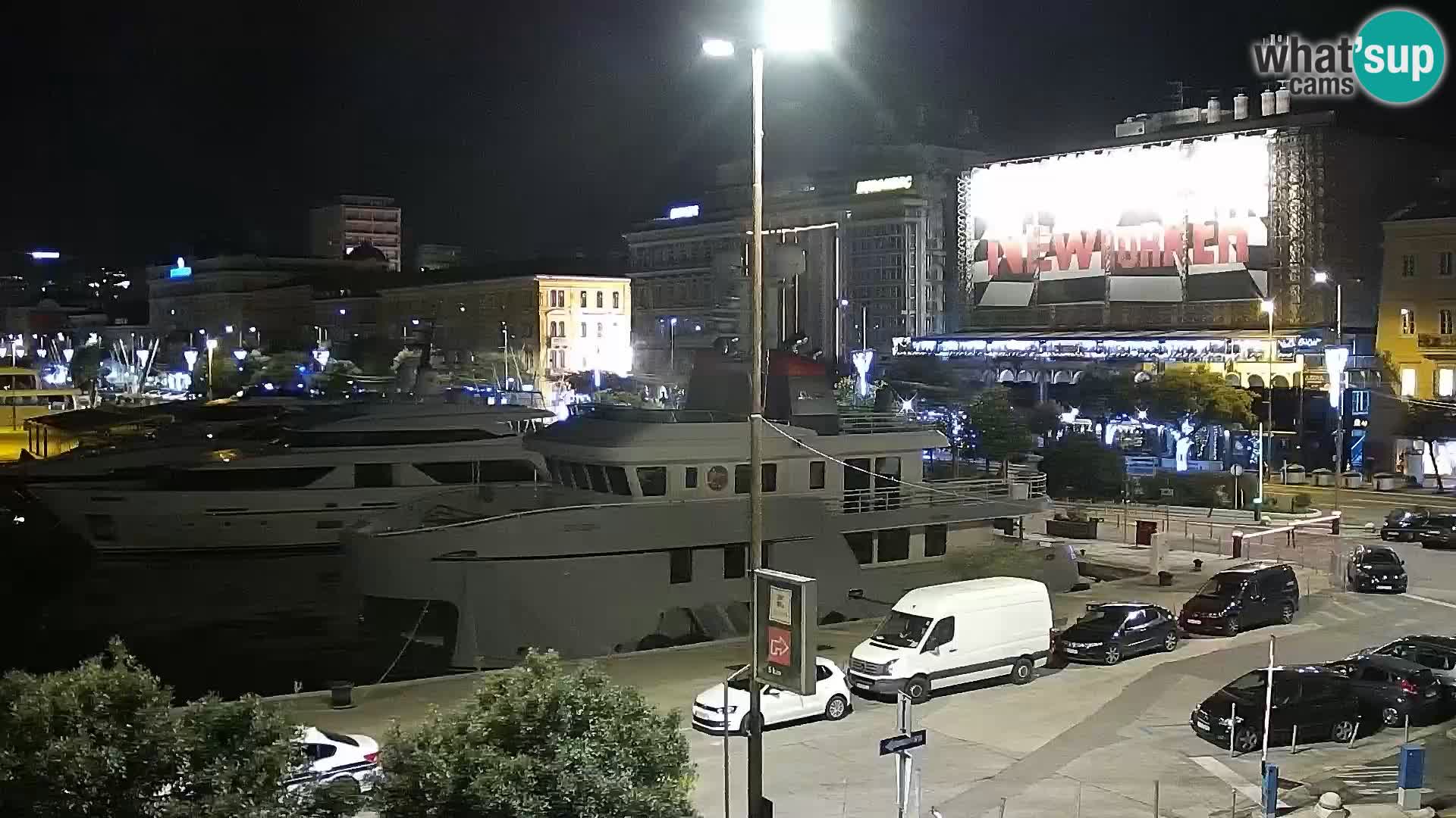 Die Riva und Marina in Rijeka – Live Webcam Kroatien