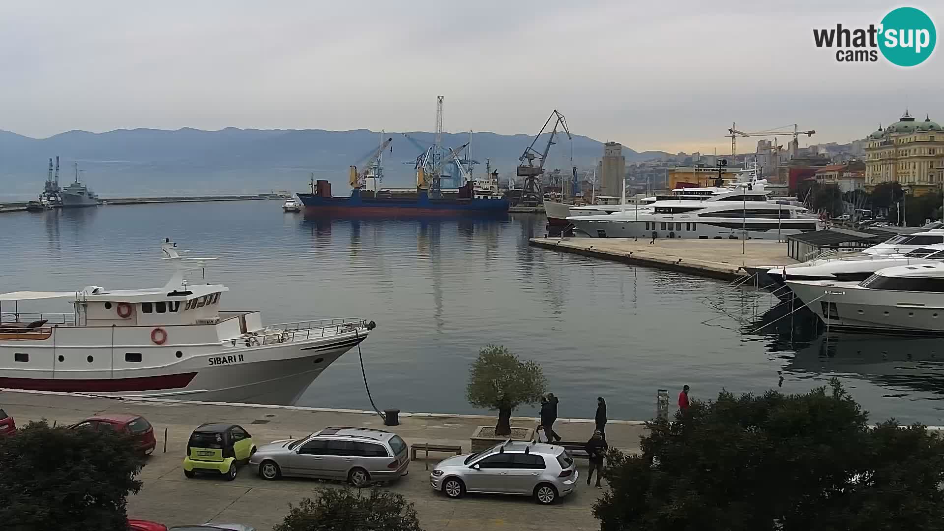 La Riva et Marina à Rijeka – Live Webcam Croatie