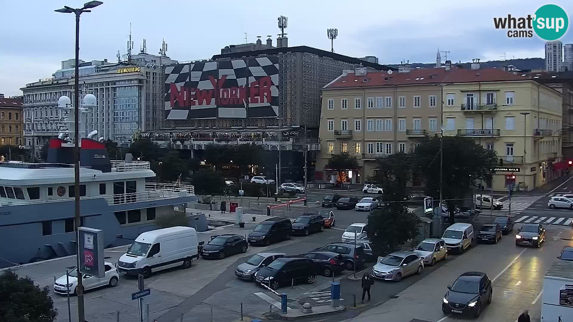 Die Riva und Marina in Rijeka – Live Webcam Kroatien