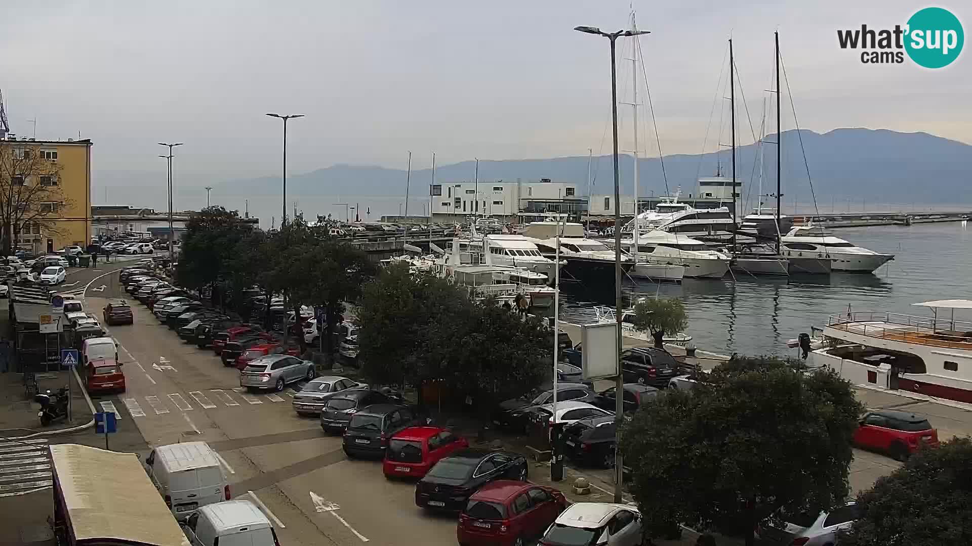 Die Riva und Marina in Rijeka – Live Webcam Kroatien