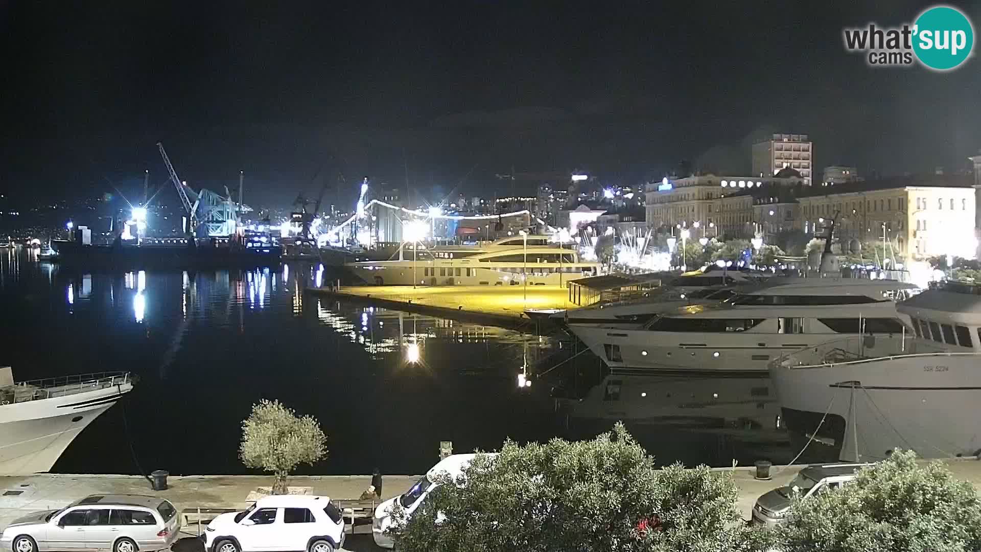 The Riva and Marina in Rijeka  – Live Webcam Croatia