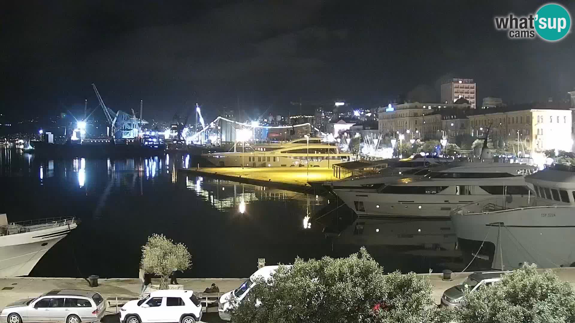The Riva and Marina in Rijeka  – Live Webcam Croatia