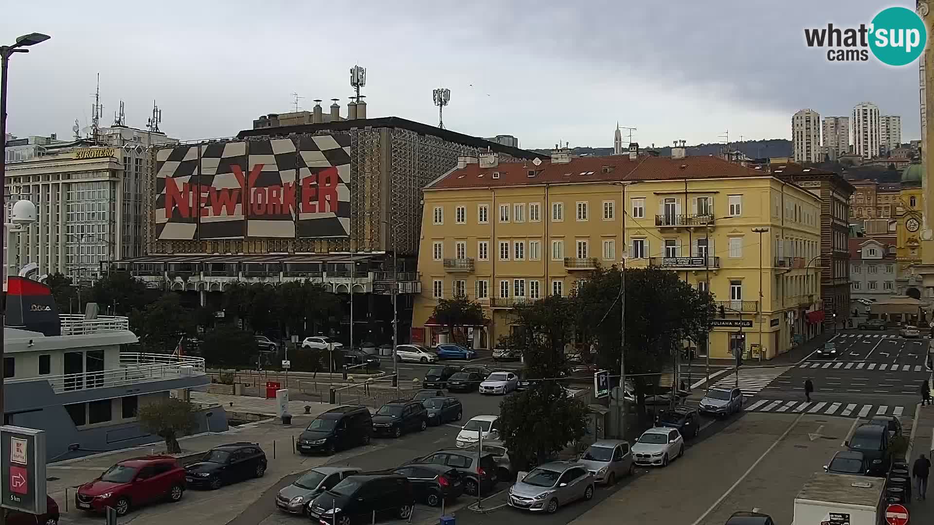 Die Riva und Marina in Rijeka – Live Webcam Kroatien