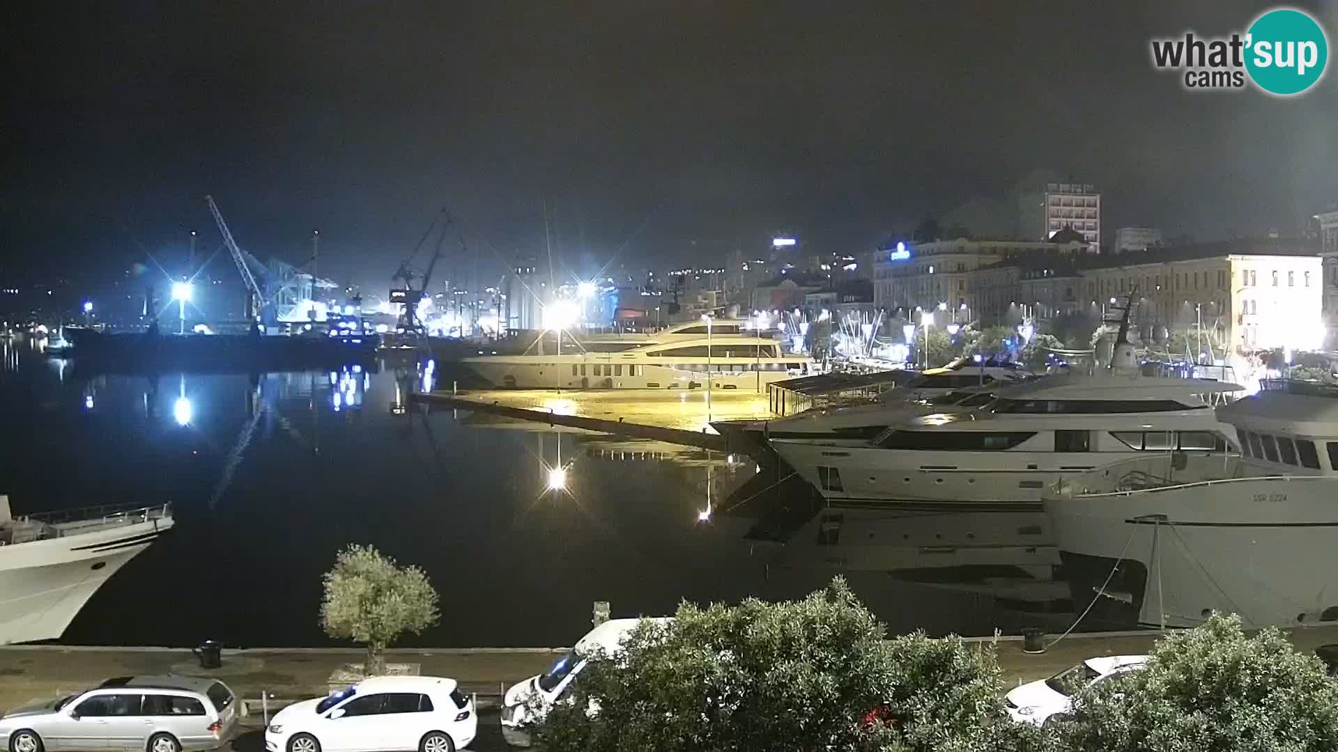 The Riva and Marina in Rijeka  – Live Webcam Croatia