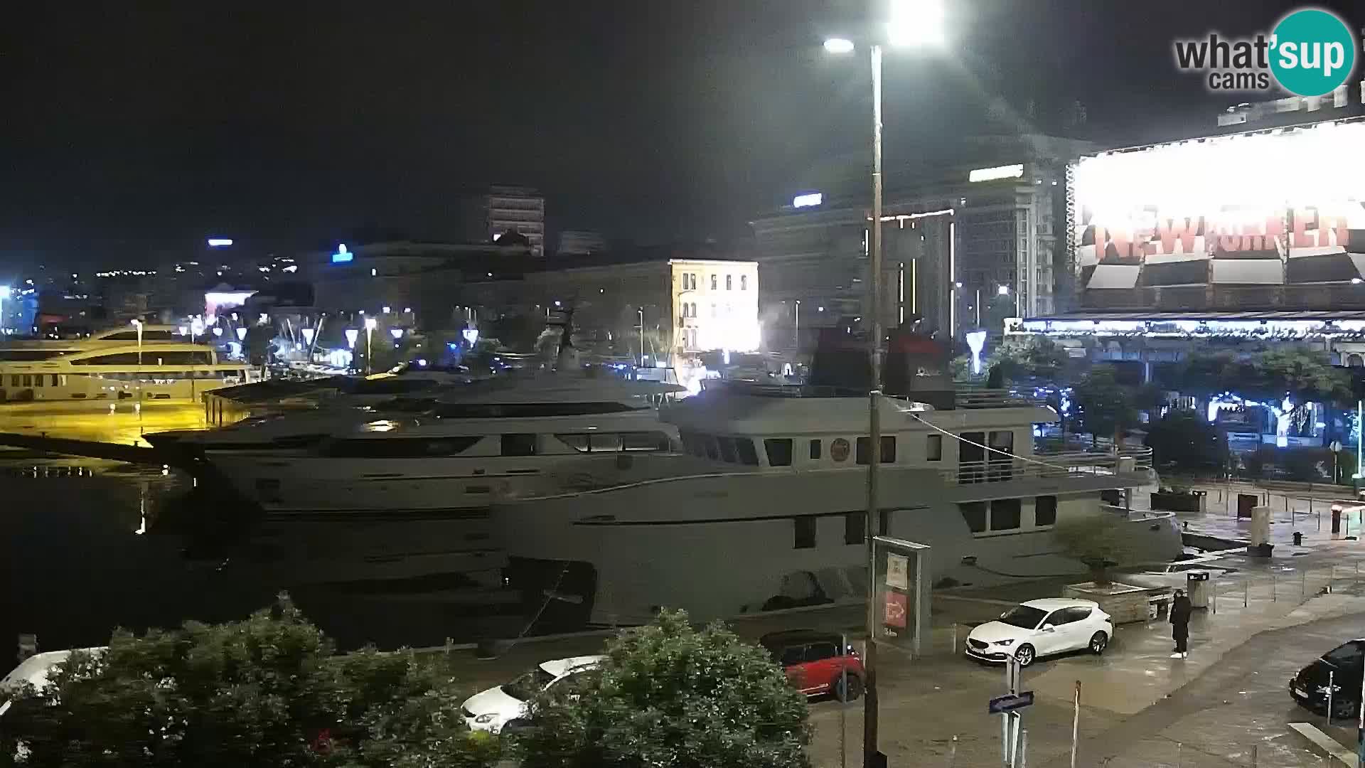 The Riva and Marina in Rijeka  – Live Webcam Croatia