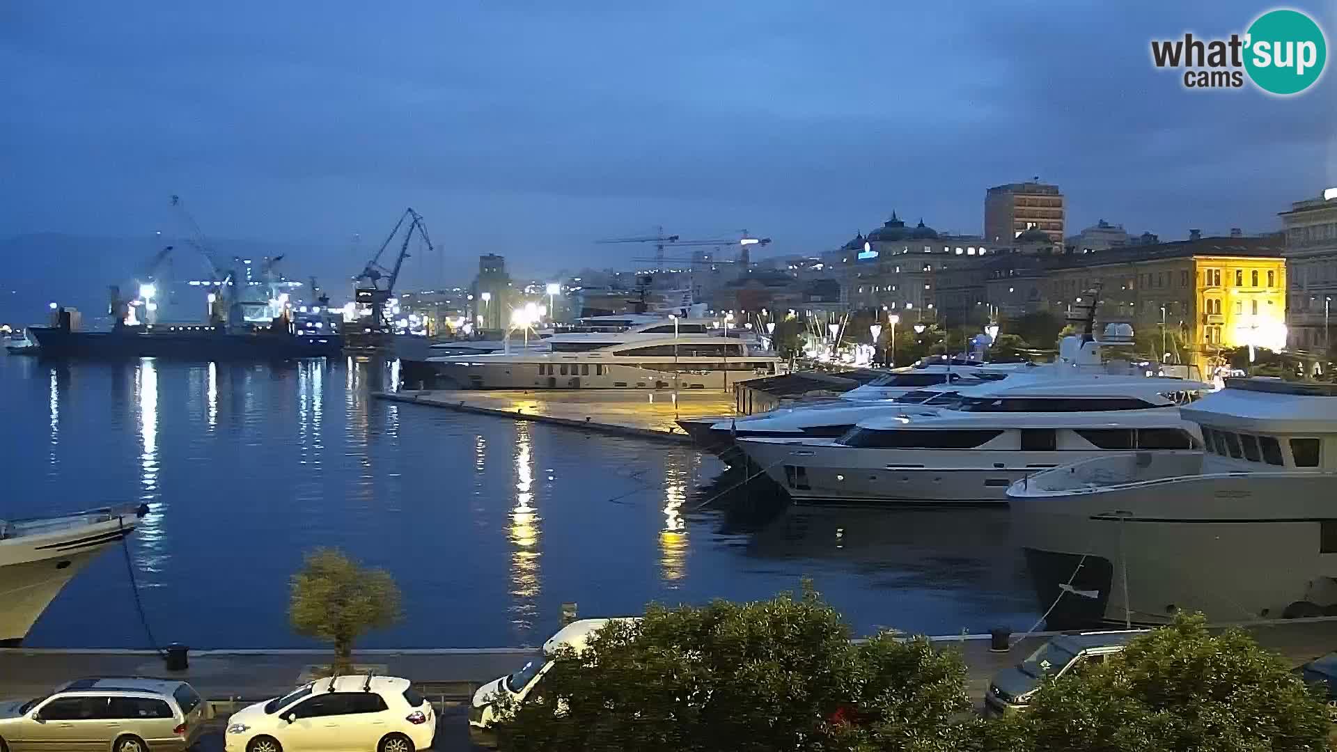 La Riva e la Marina a Rijeka (Fiume) – Live Webcam Croazia