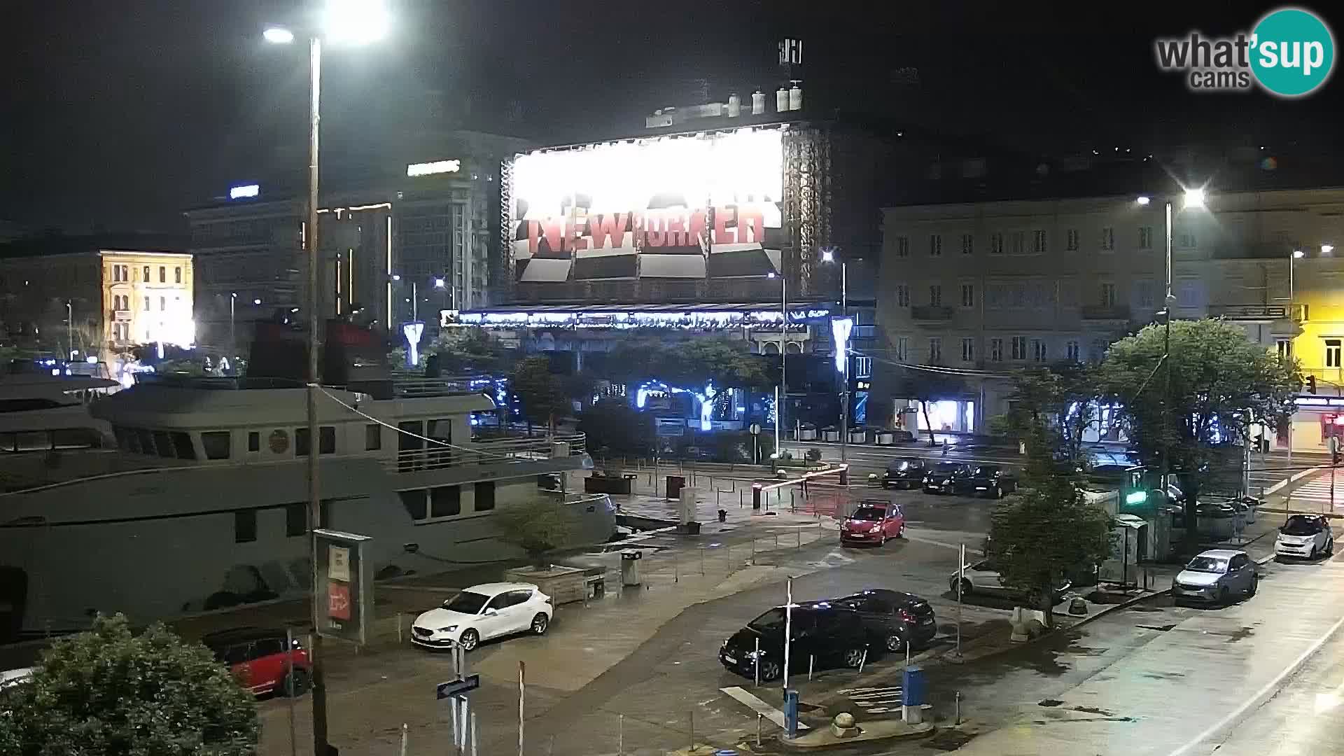 The Riva and Marina in Rijeka  – Live Webcam Croatia