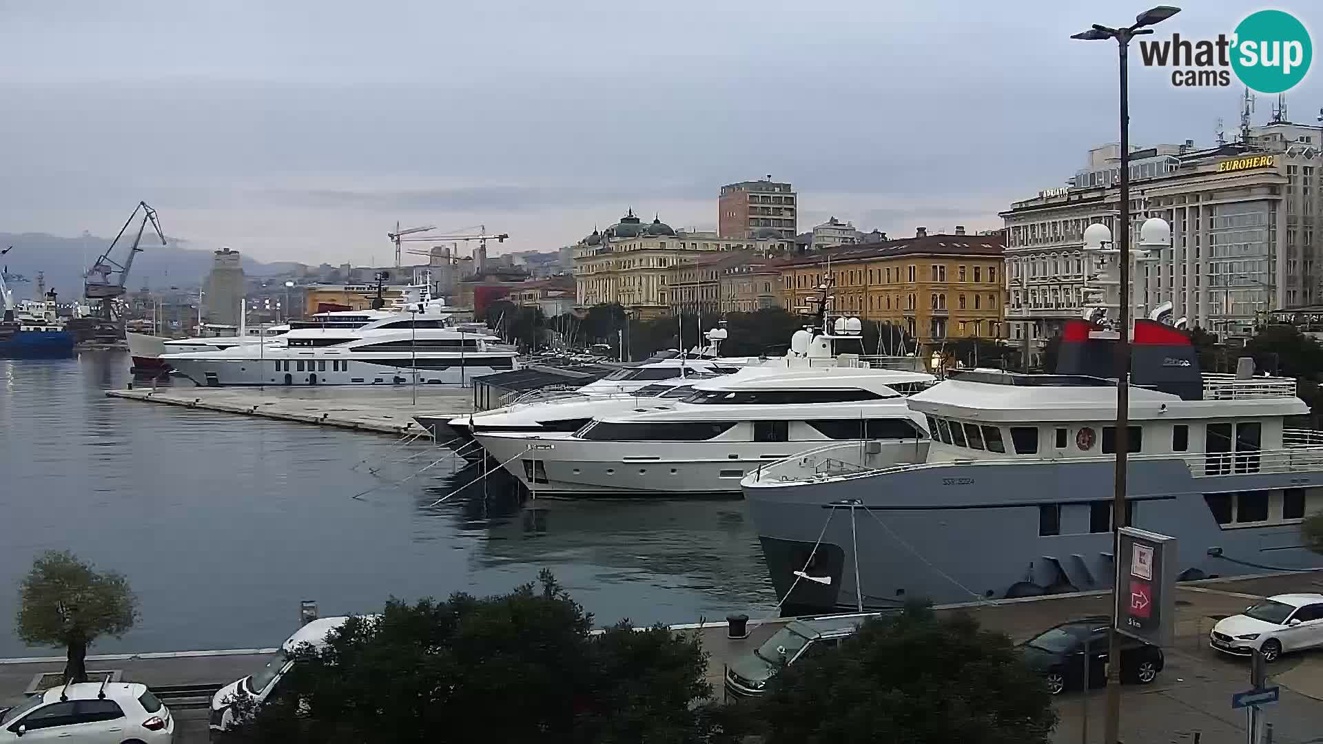 Die Riva und Marina in Rijeka – Live Webcam Kroatien
