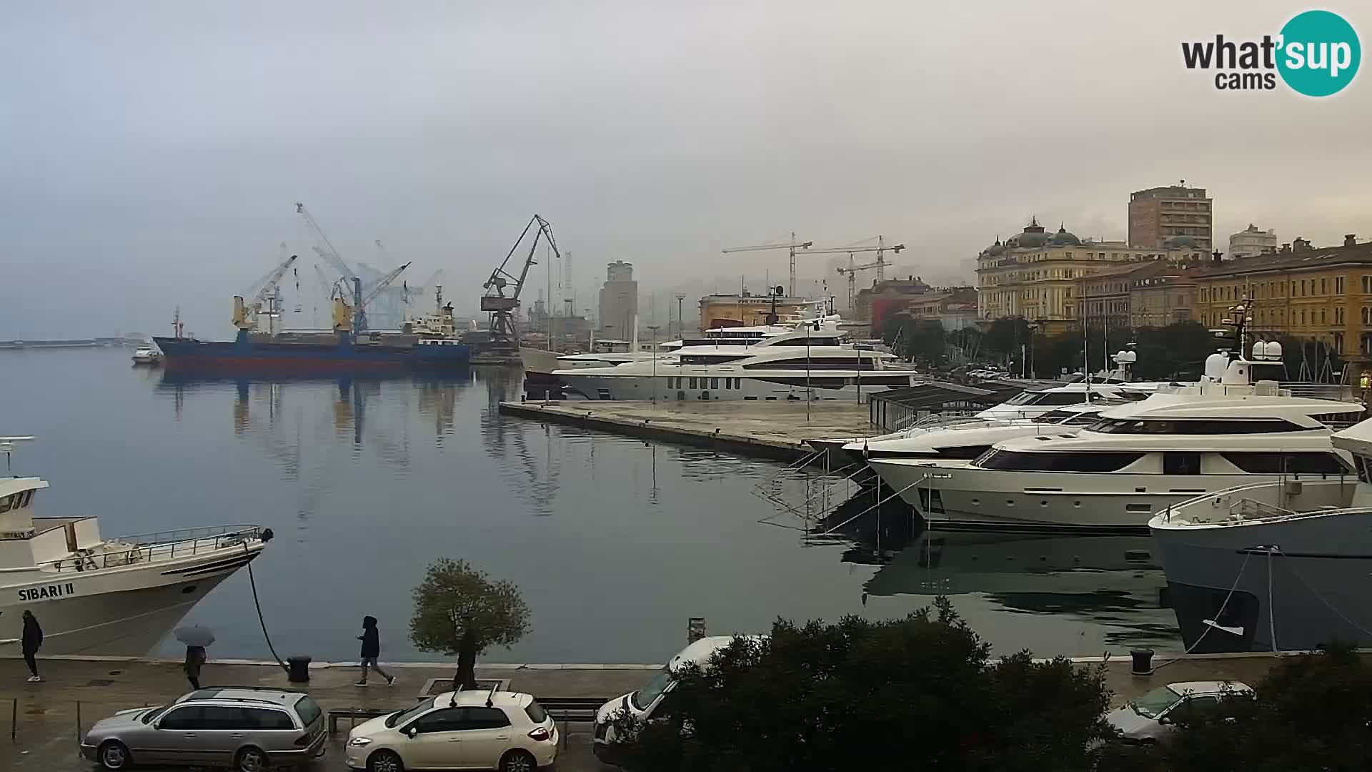 La Riva et Marina à Rijeka – Live Webcam Croatie