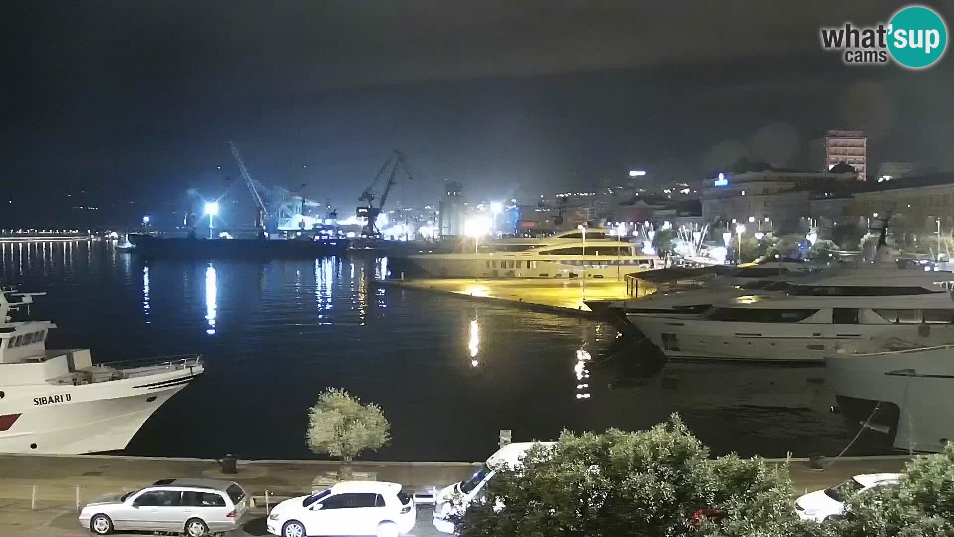 The Riva and Marina in Rijeka  – Live Webcam Croatia