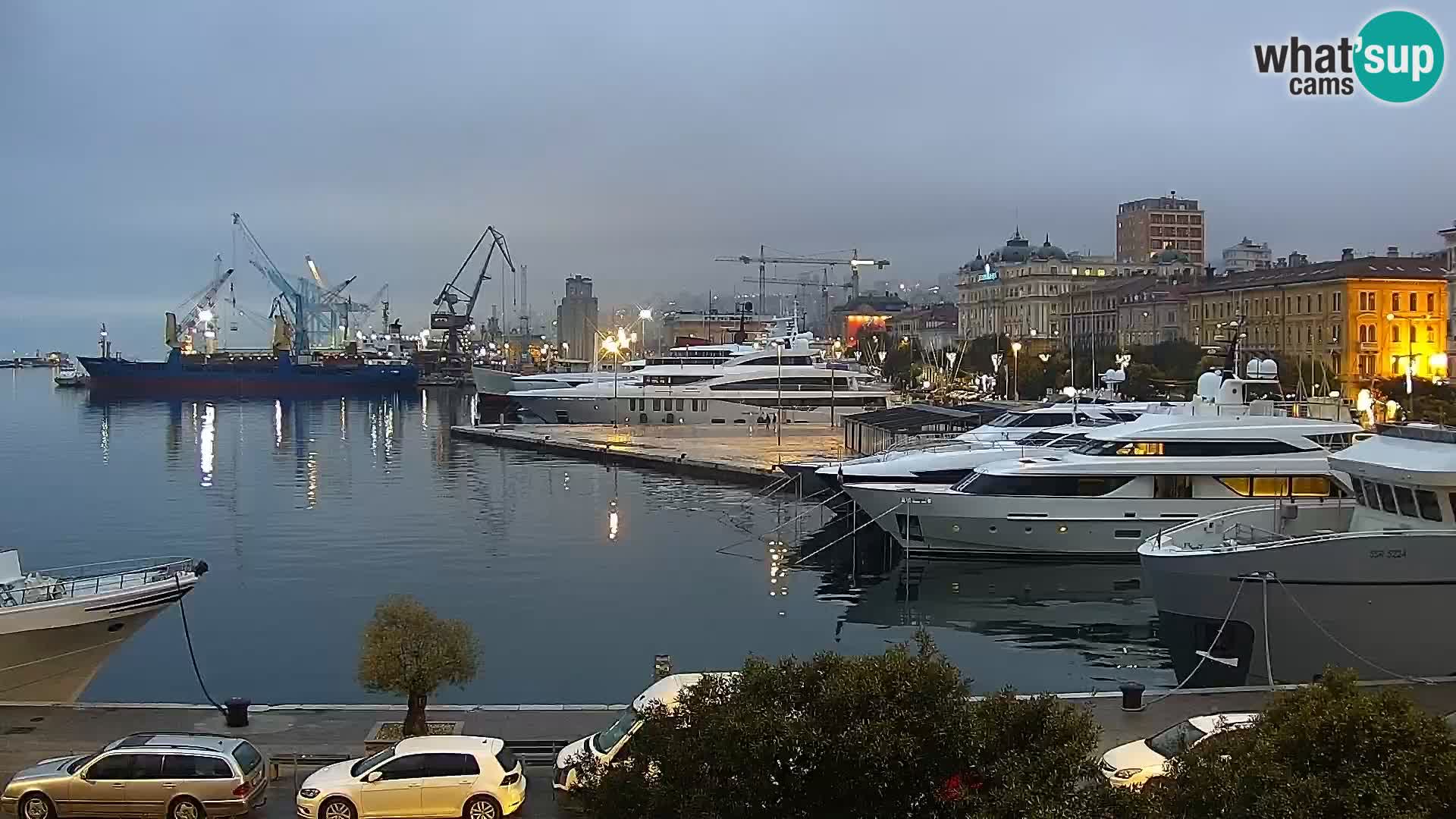 Die Riva und Marina in Rijeka – Live Webcam Kroatien